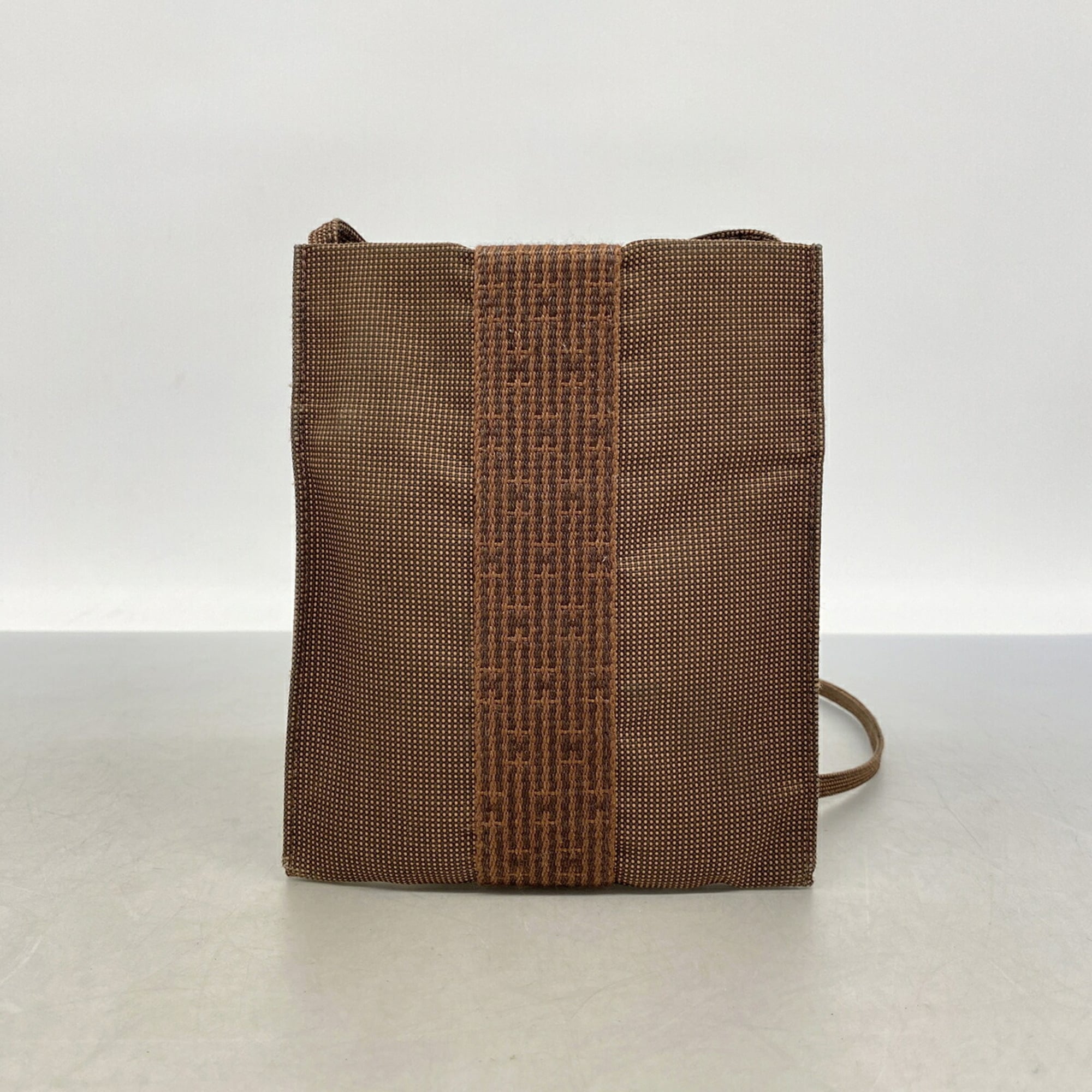 Hermes Brown Nylon Shoulder Bag (Pre-Owned)
