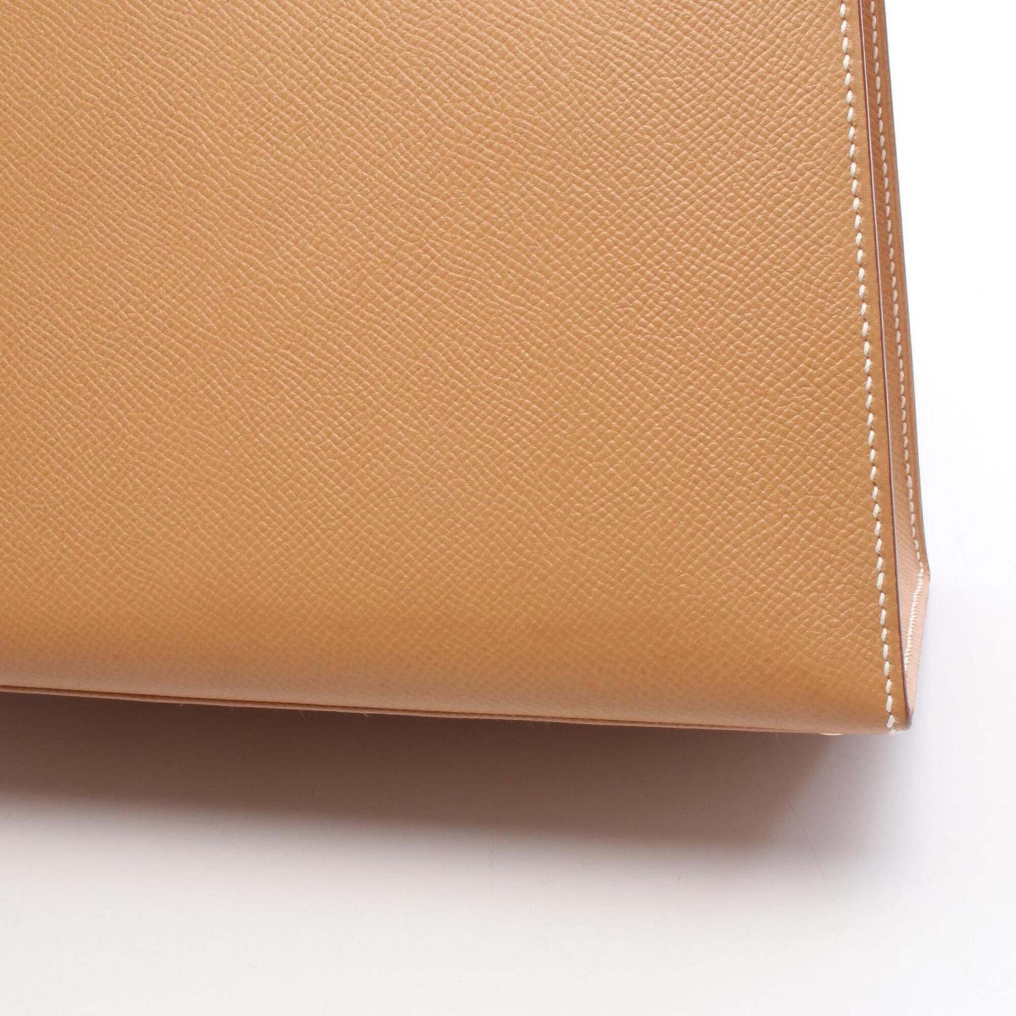 Hermes Brown Natural Courchevel Leather Handbag (Pre-Owned)