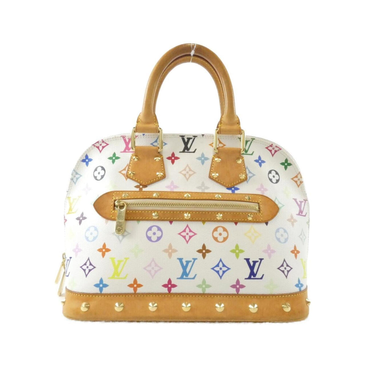 Louis Vuitton Multi-Color White Coated Canvas Handbag (Pre-Owned)