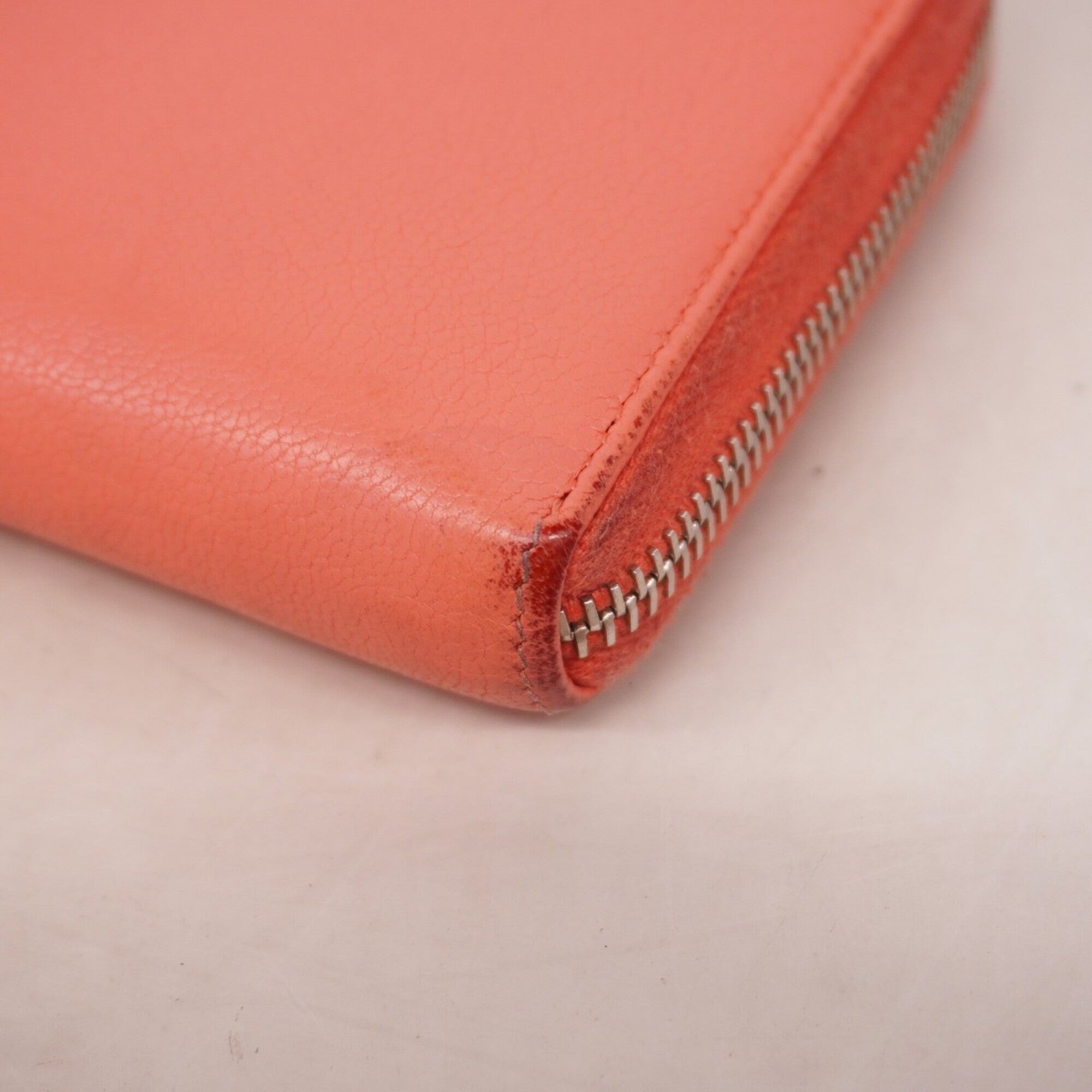 Chanel Pink Leather Long Wallet (Bi-Fold) (Pre-Owned)