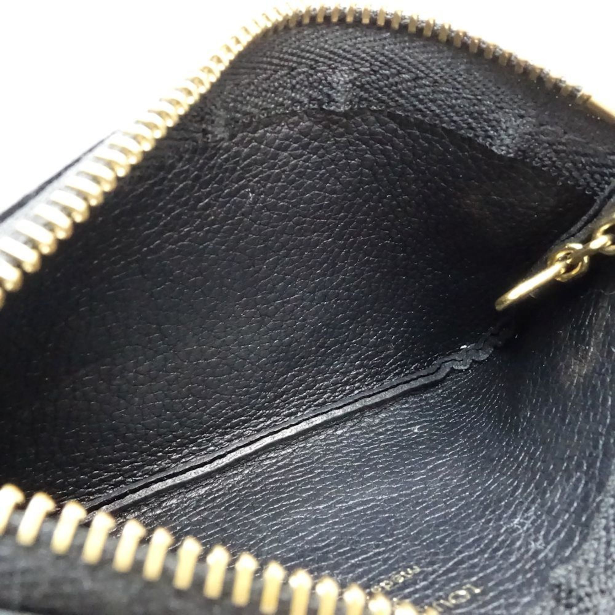 Louis Vuitton Monogram Empreinte Beige Black Leather Coin Purse/Coin Case (Pre-Owned)