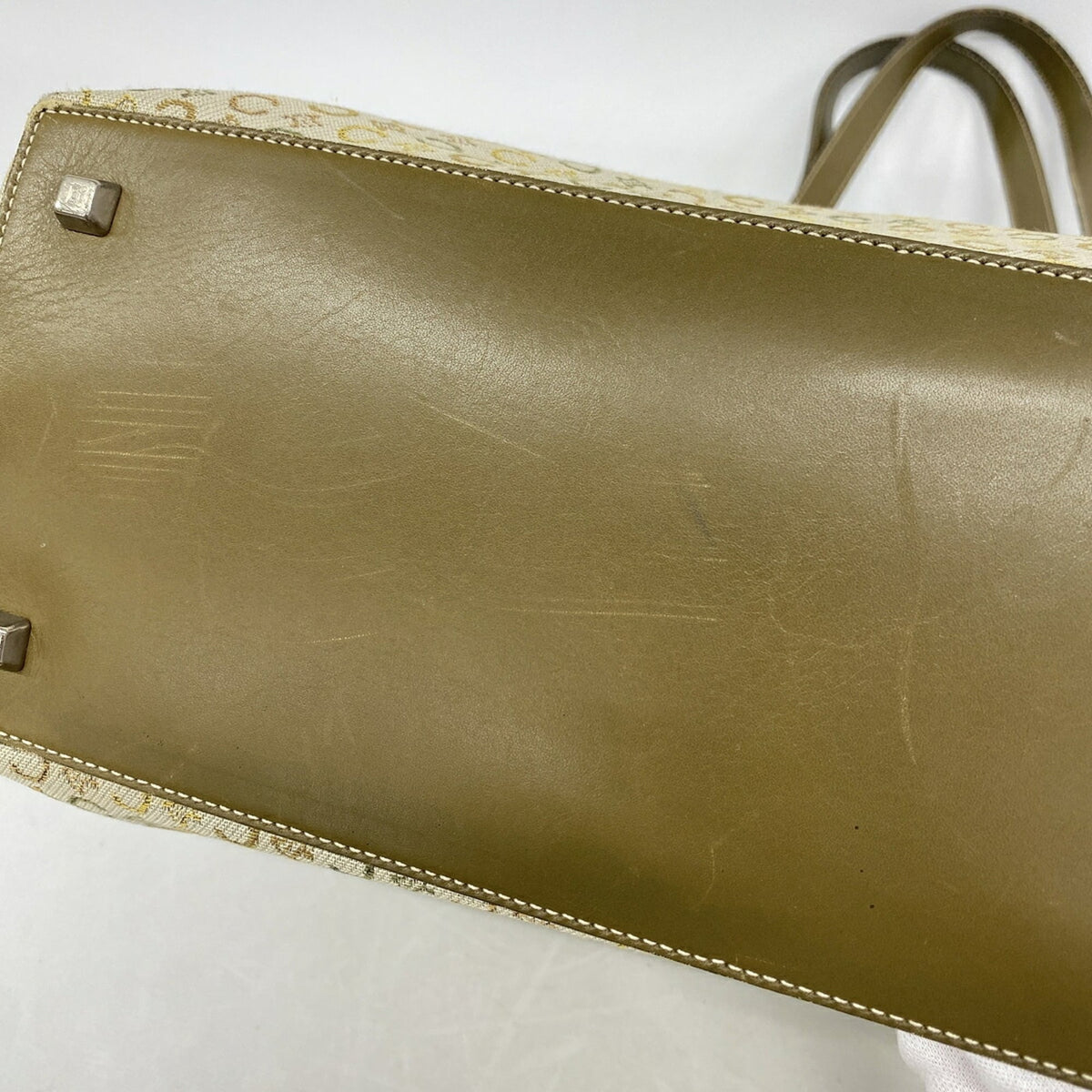Celine Khaki Canvas Tote Bag (Pre-Owned)