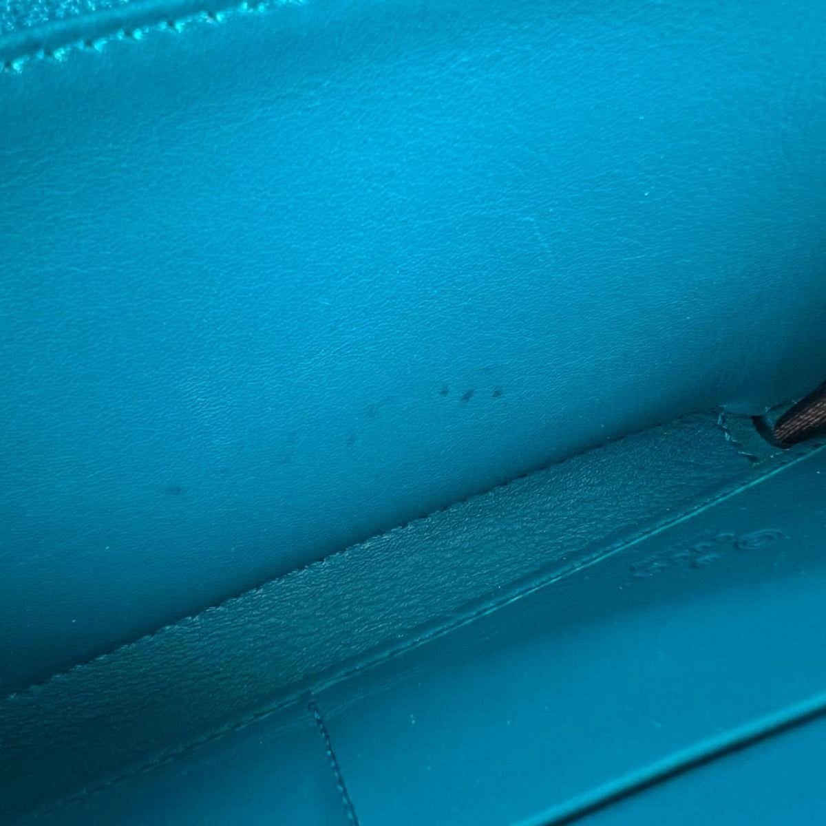 Gucci Microguccissima Blue Leather Long Wallet (Bi-Fold) (Pre-Owned)