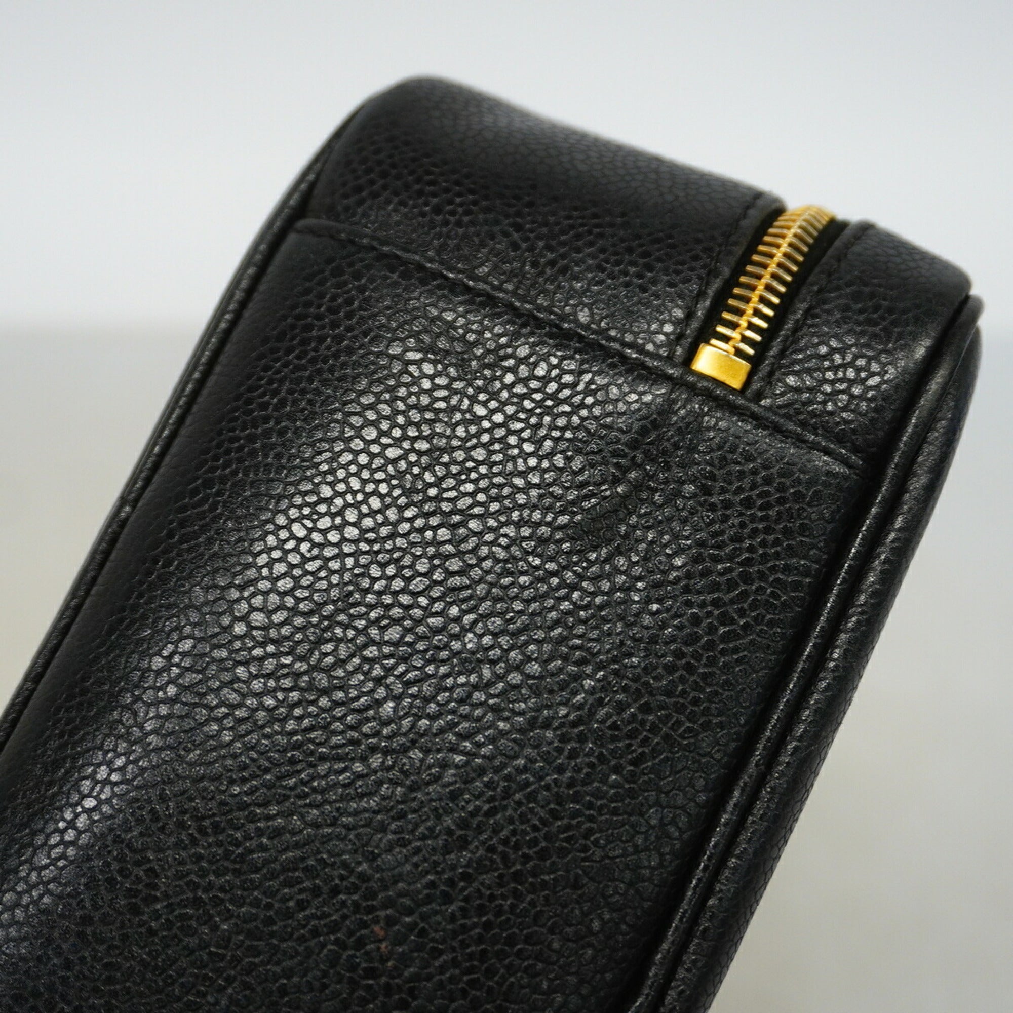 Chanel Black Grained Calfskin Vanity Bag (Pre-Owned)