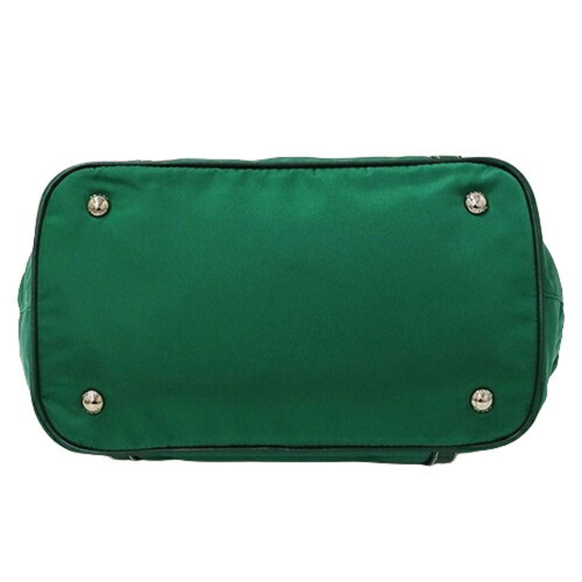 Prada Green Nylon Handbag Shoulder Bag (Pre-Owned)