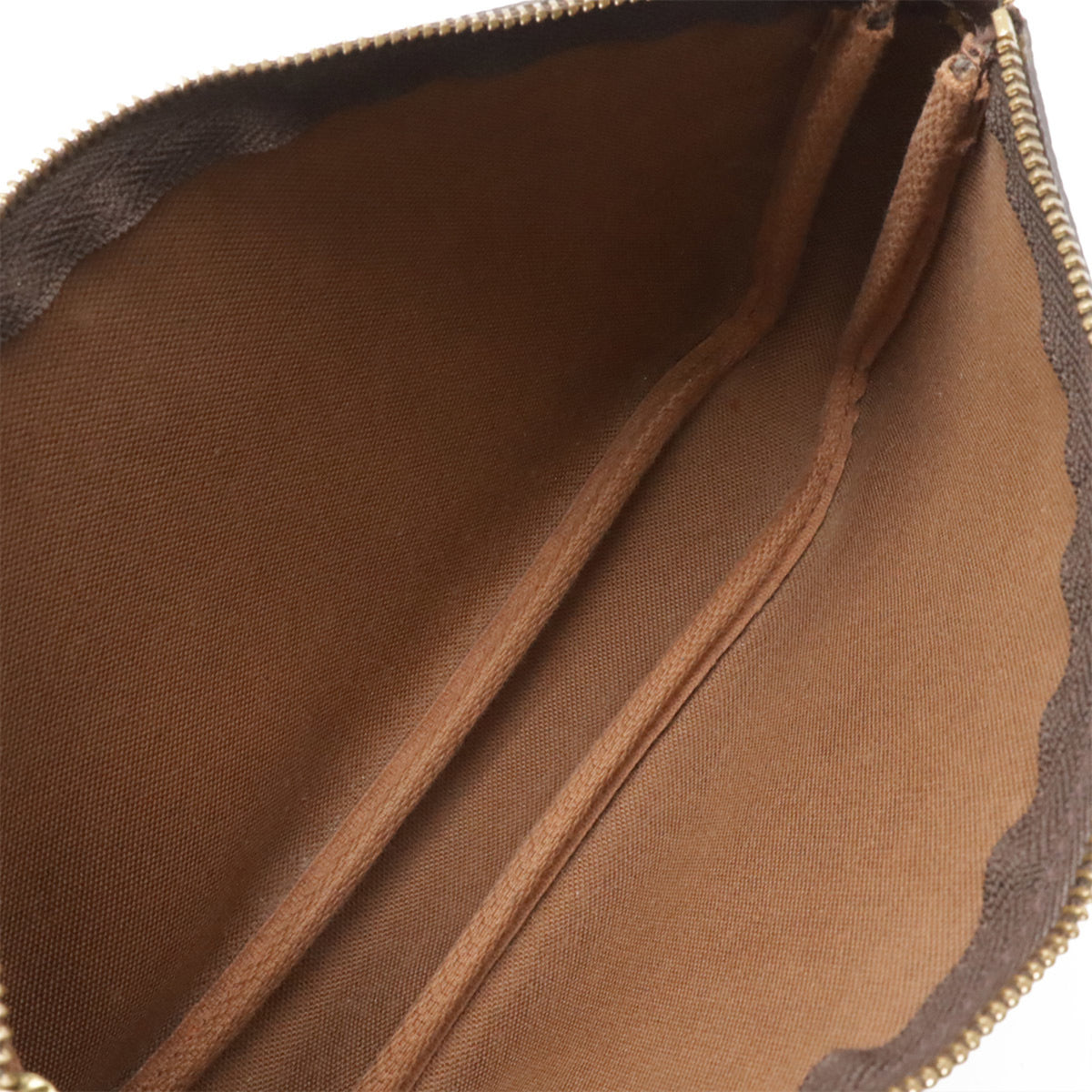 Louis Vuitton Brown Monogram Canvas Handbag Pouch (Pre-Owned)