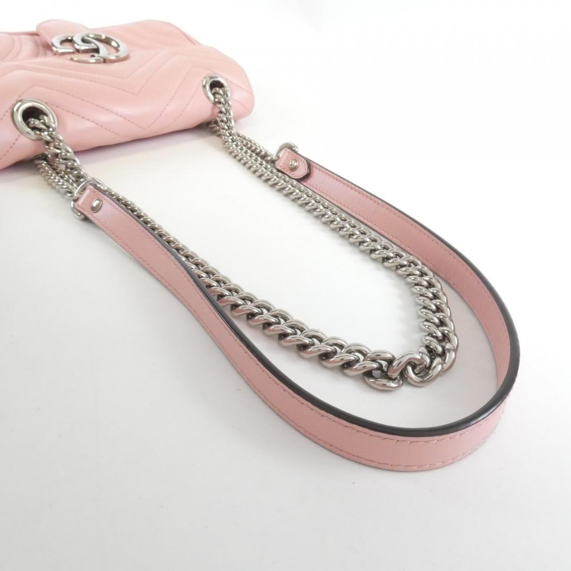 Gucci Pink Leather Shoulder Bag (Pre-Owned)