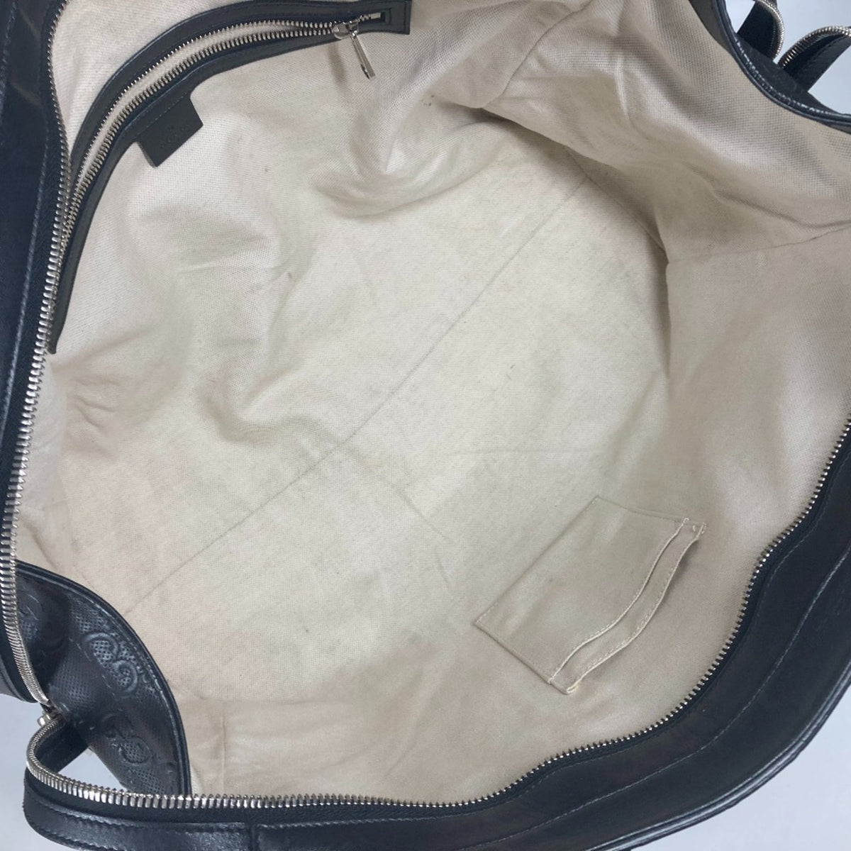 Gucci Black Leather Boston Bag Shoulder Bag Tote Bag (Pre-Owned)