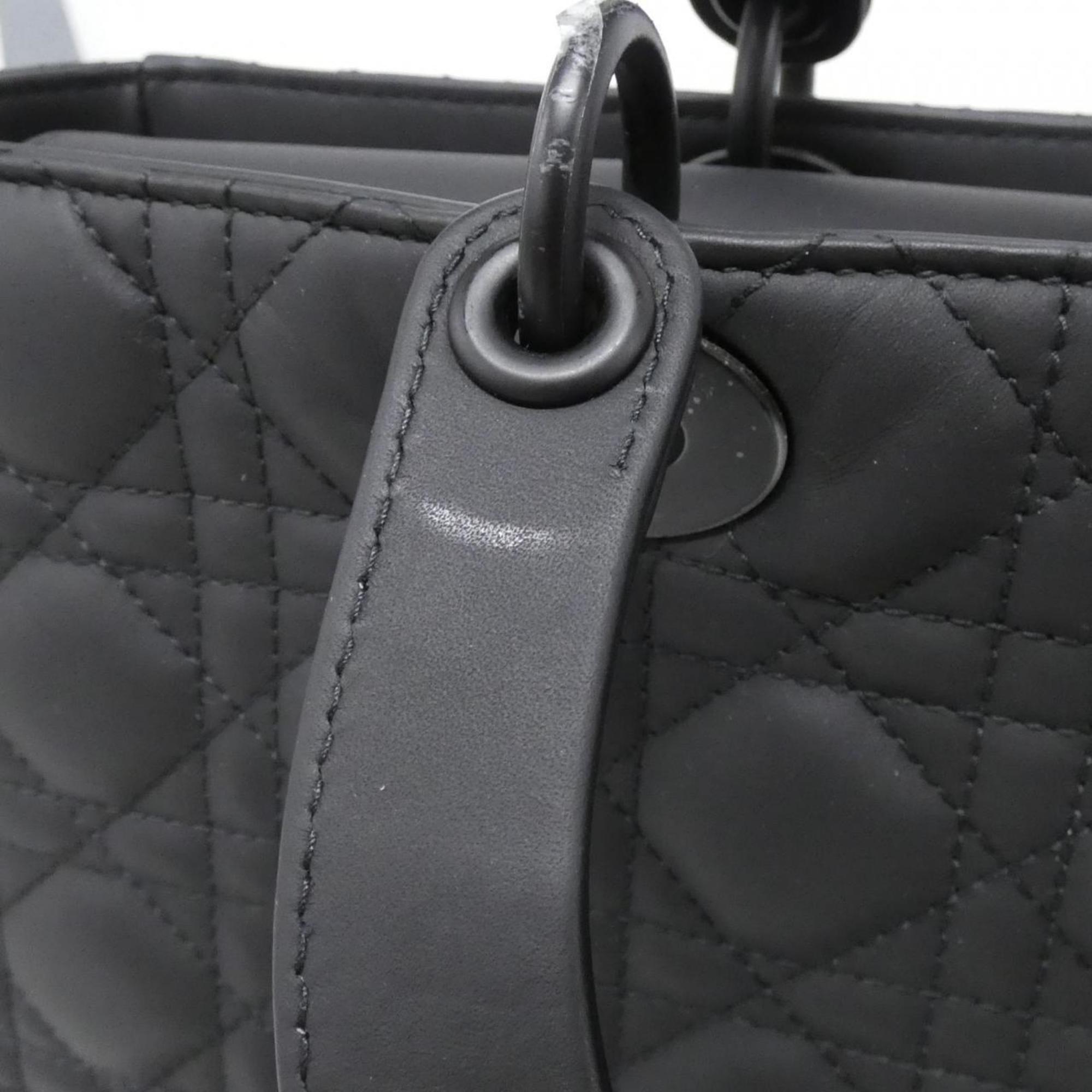 Christian Dior Black Leather Handbag (Pre-Owned)
