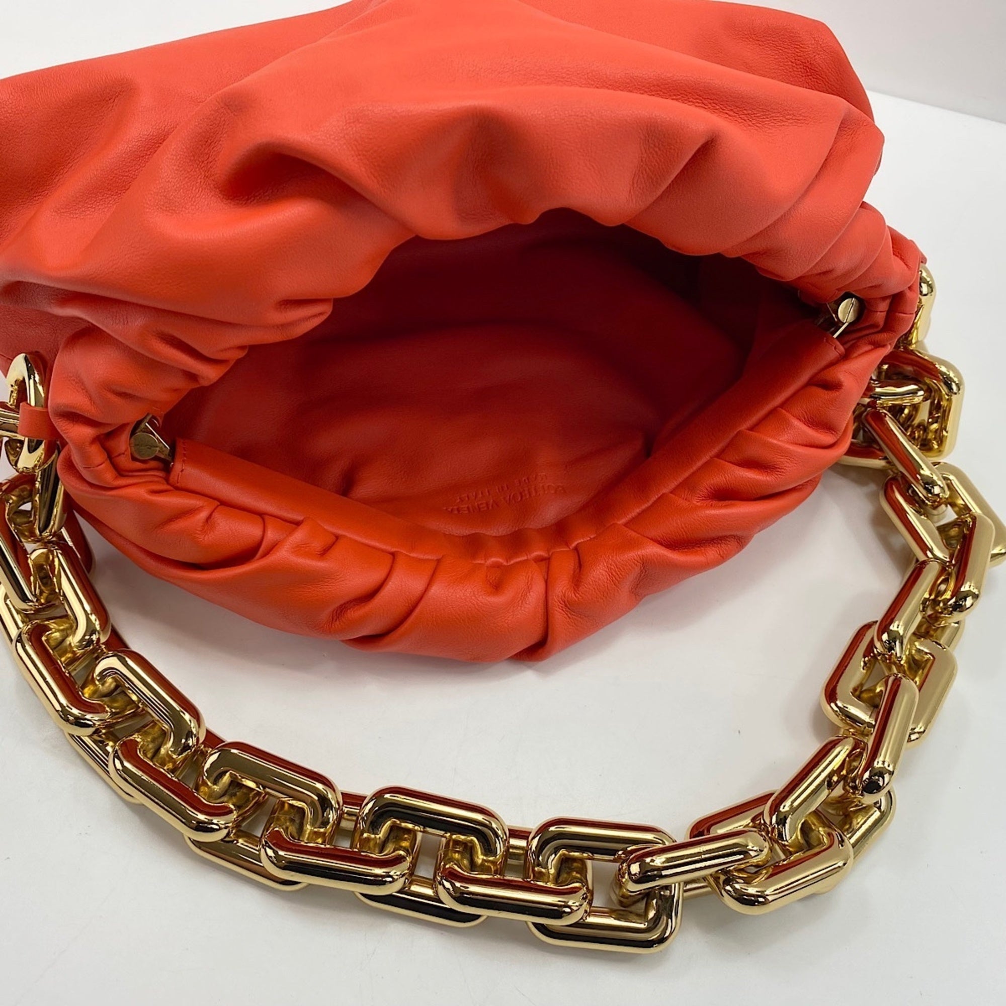 Bottega Veneta Orange Leather Pouch (Pre-Owned)