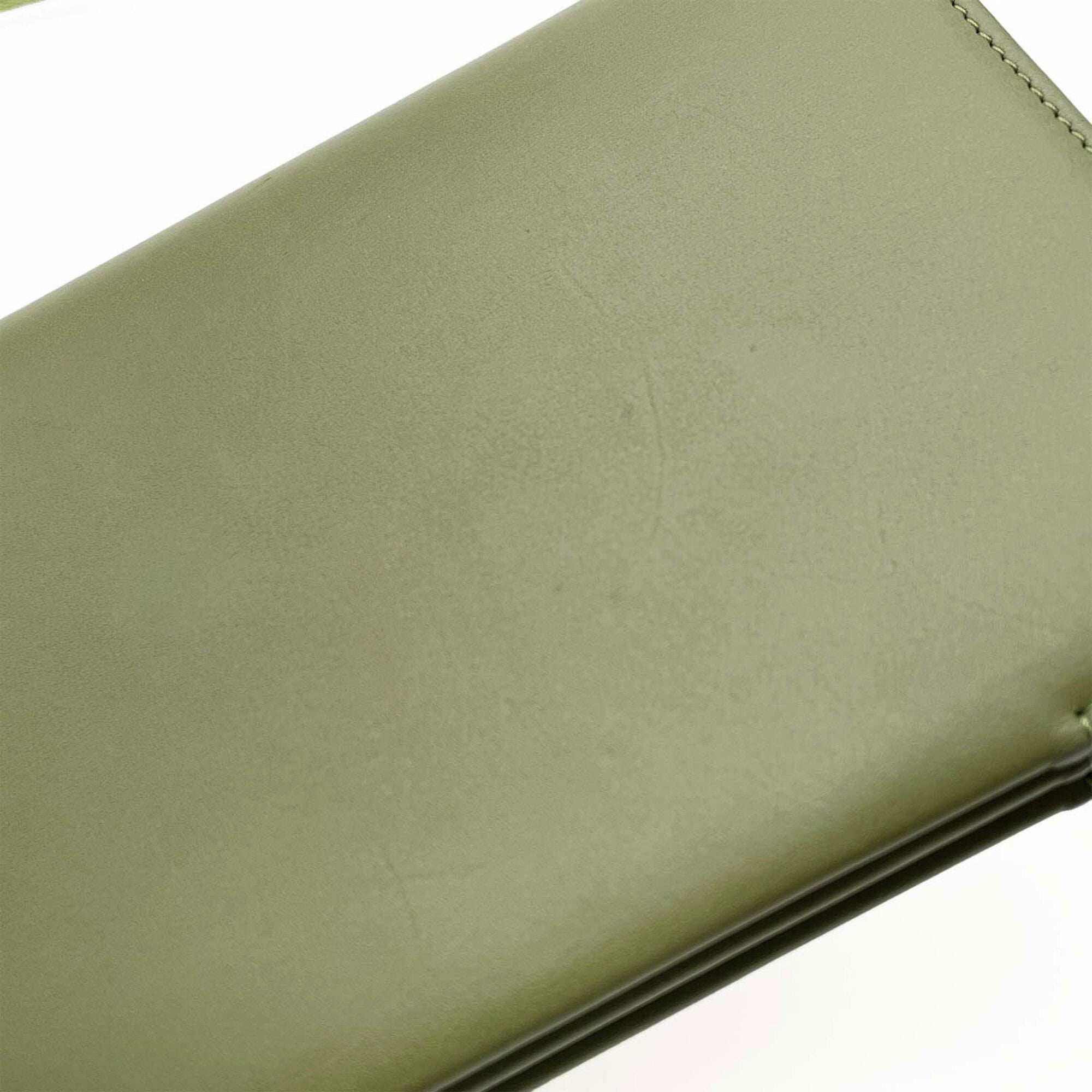 Loewe Gold Green Leather Shoulder Bag (Pre-Owned)