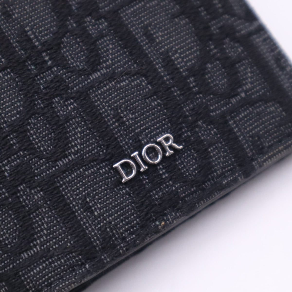 Christian Dior Black Canvas Leather Long Wallet (Bi-Fold) (Pre-Owned)