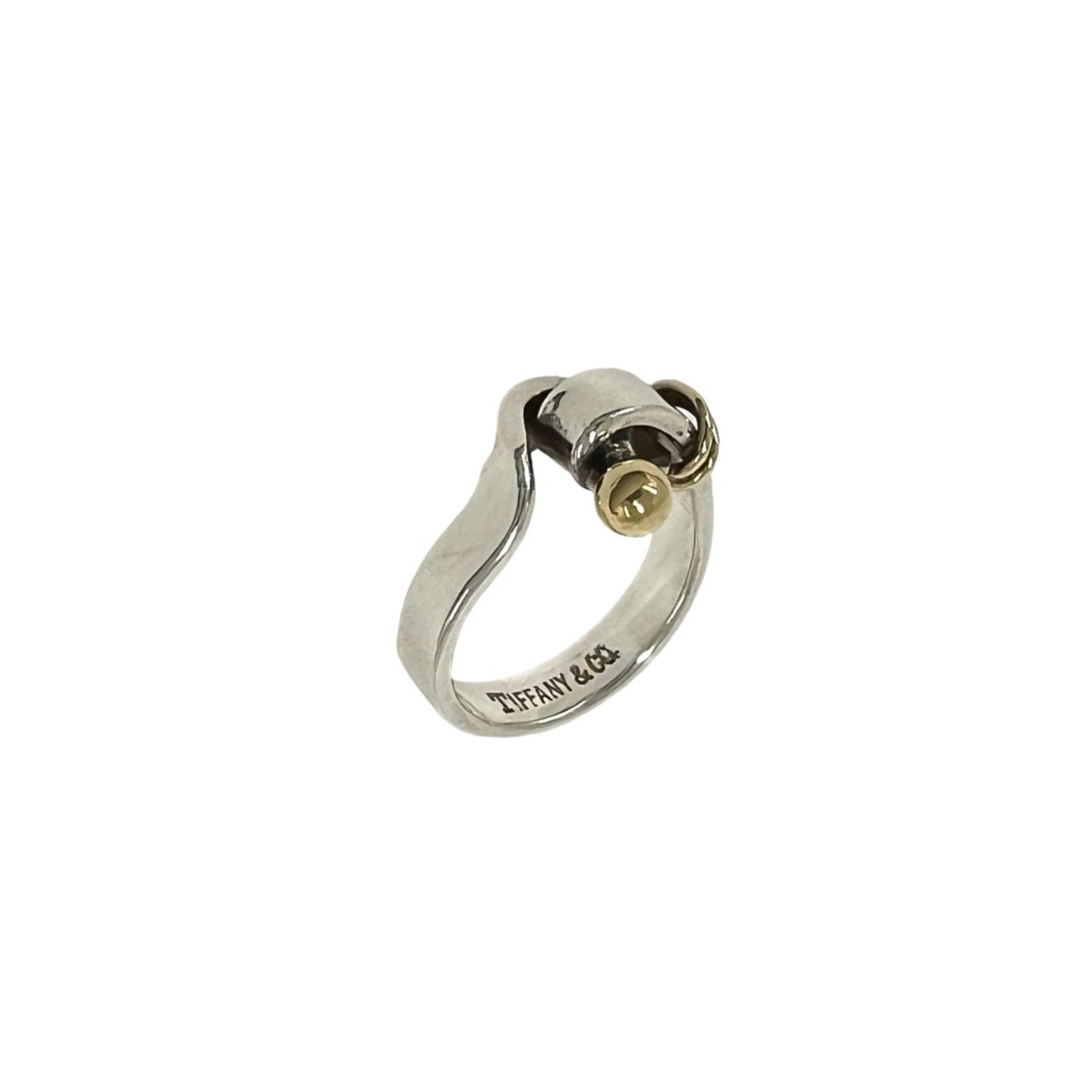 Tiffany Gold Silver Yellow Gold (18K) Silver 925 Band Ring (Pre-Owned)