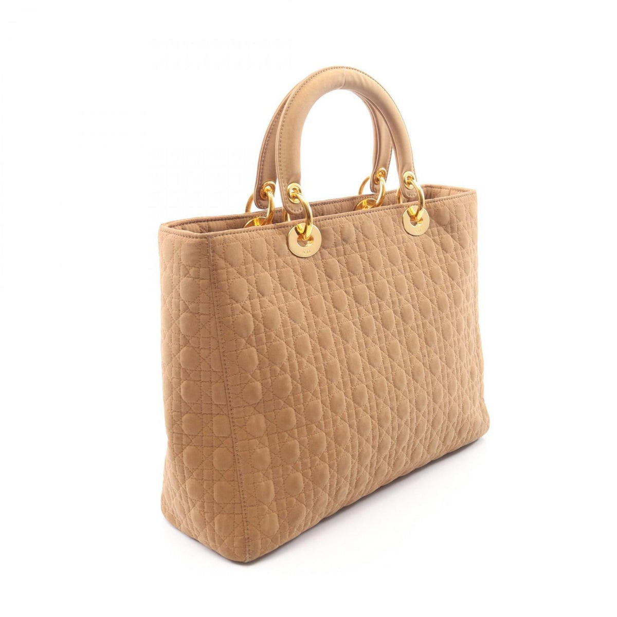 Christian Dior Beige Nylon Handbag Tote Bag (Pre-Owned)