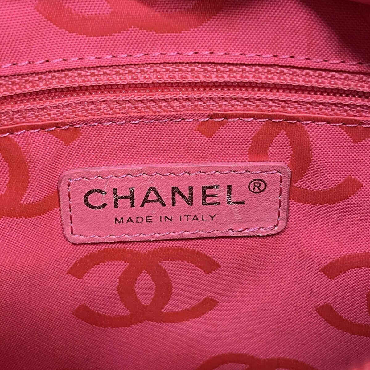Chanel Black White Leather Tote Bag (Pre-Owned)