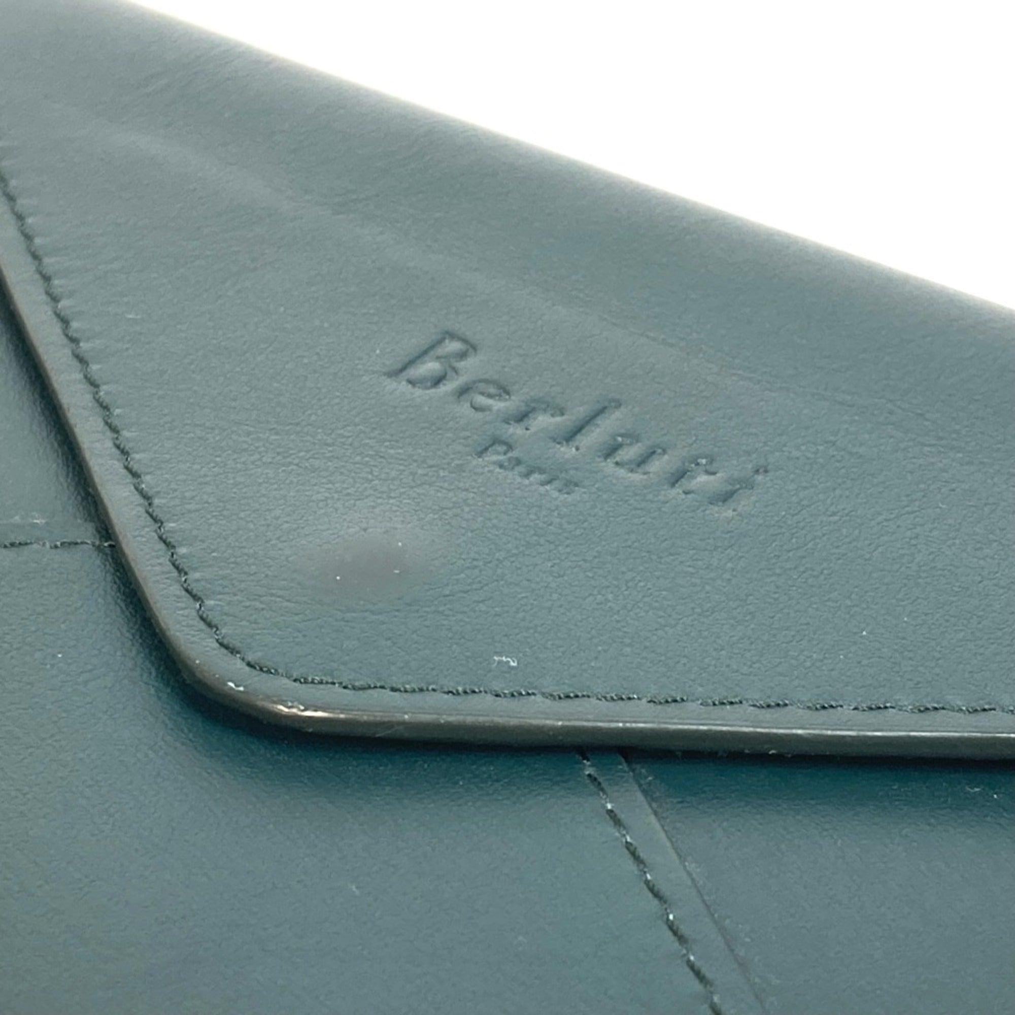 Berluti Green Leather Pouch (Pre-Owned)