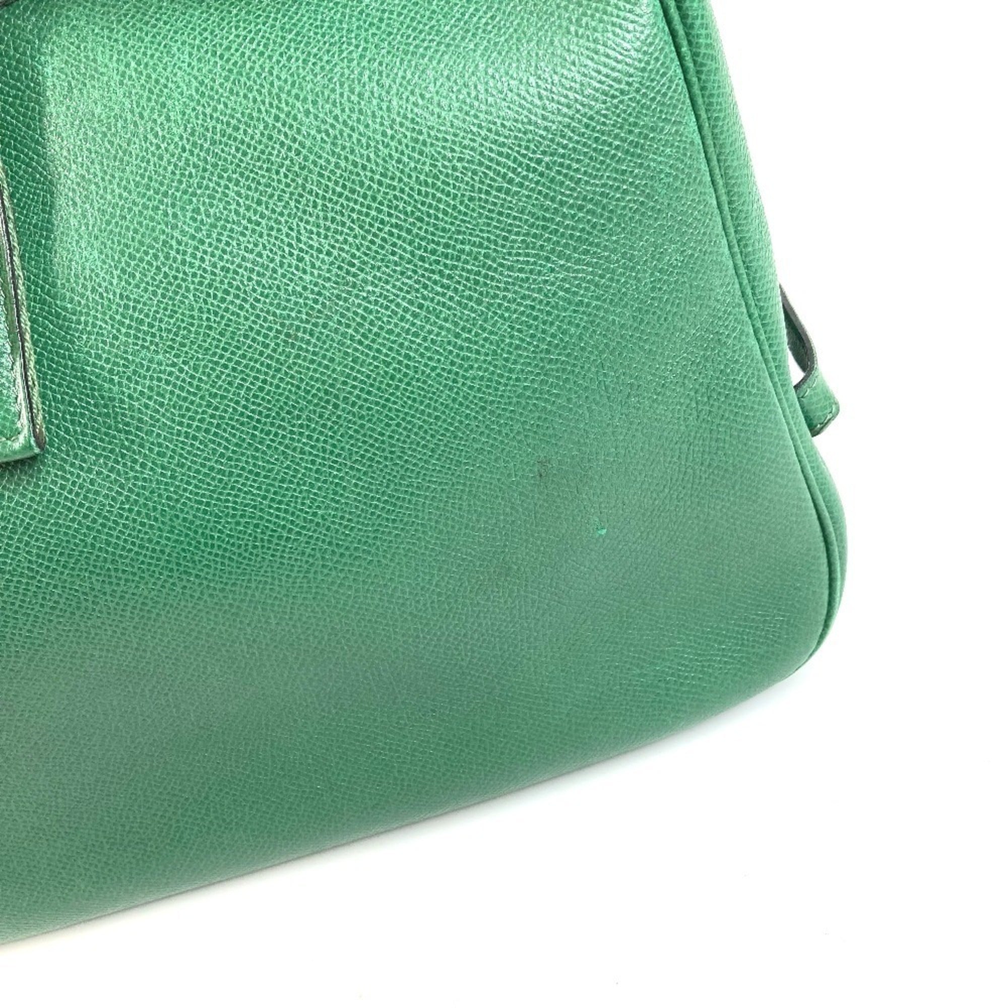 Hermes Green Courchevel Leather Shoulder Bag Tote Bag (Pre-Owned)