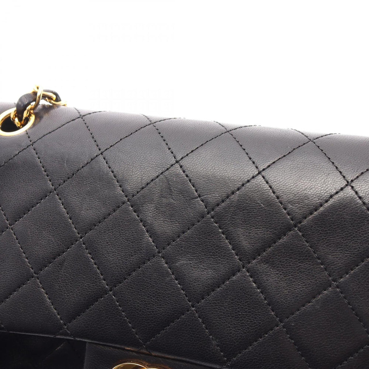Chanel Black Leather Handbag Shoulder Bag (Pre-Owned)