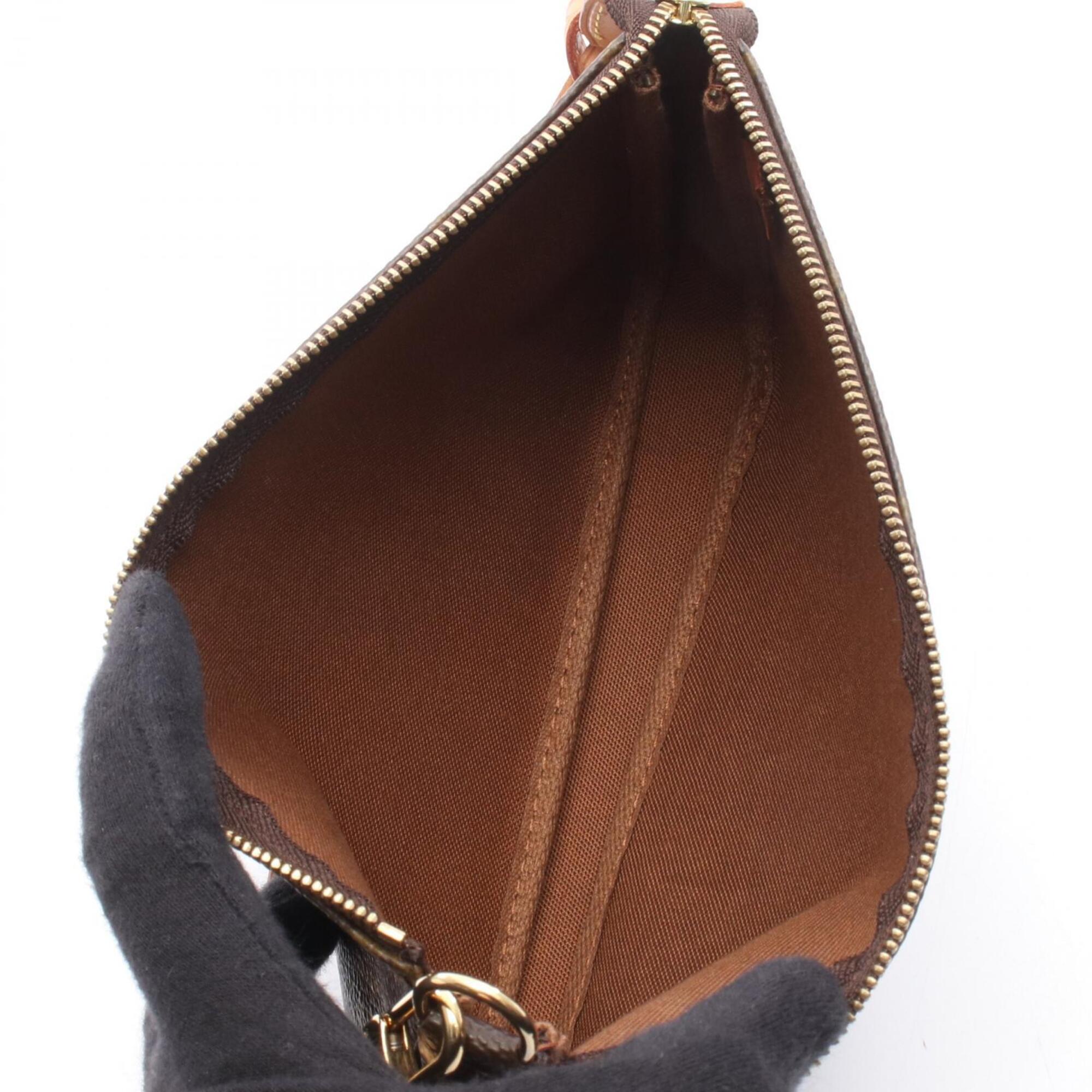 Louis Vuitton Monogram Brown Coated Canvas Leather Handbag (Pre-Owned)