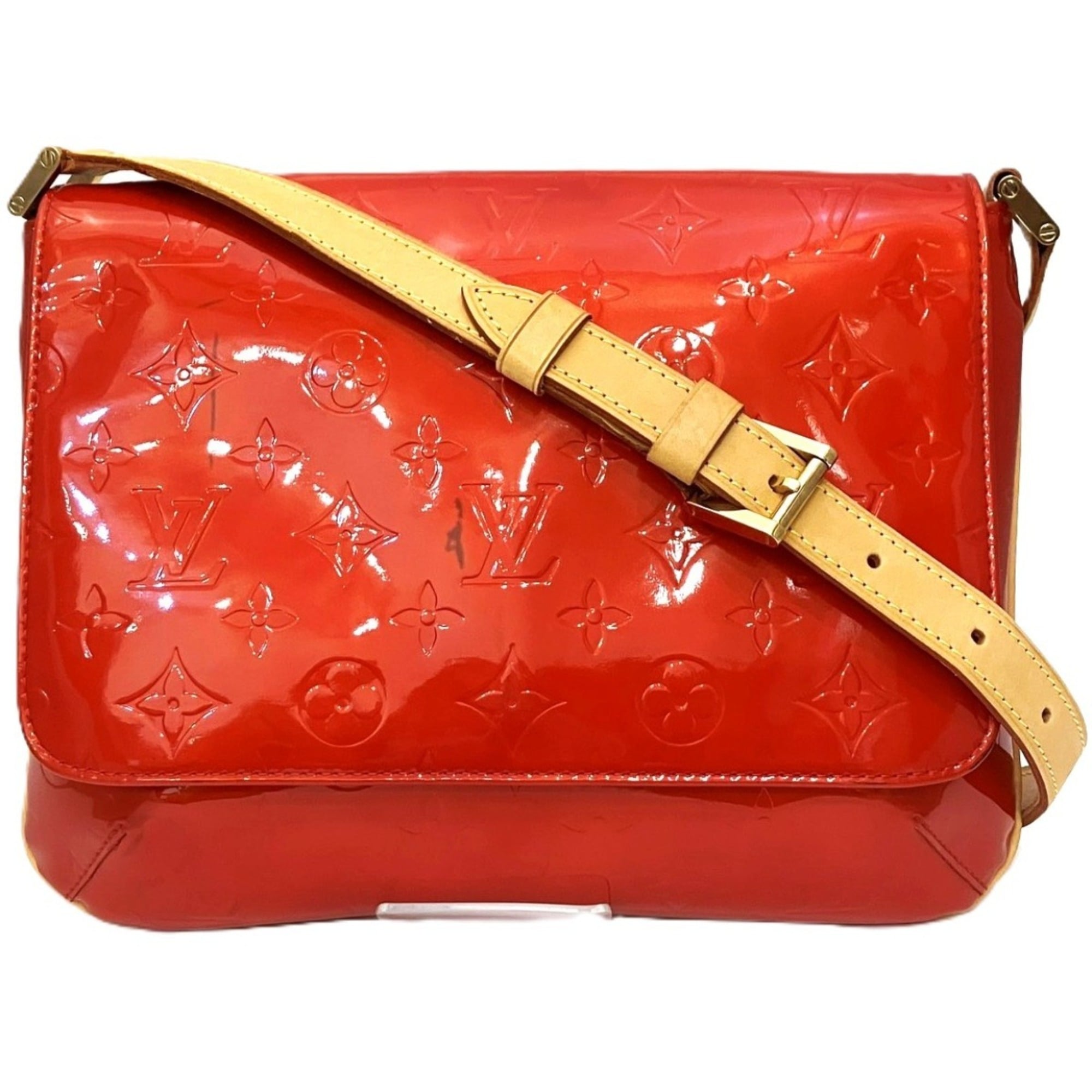 Louis Vuitton Vernis Red Color Patent Leather Shoulder Bag (Pre-Owned)
