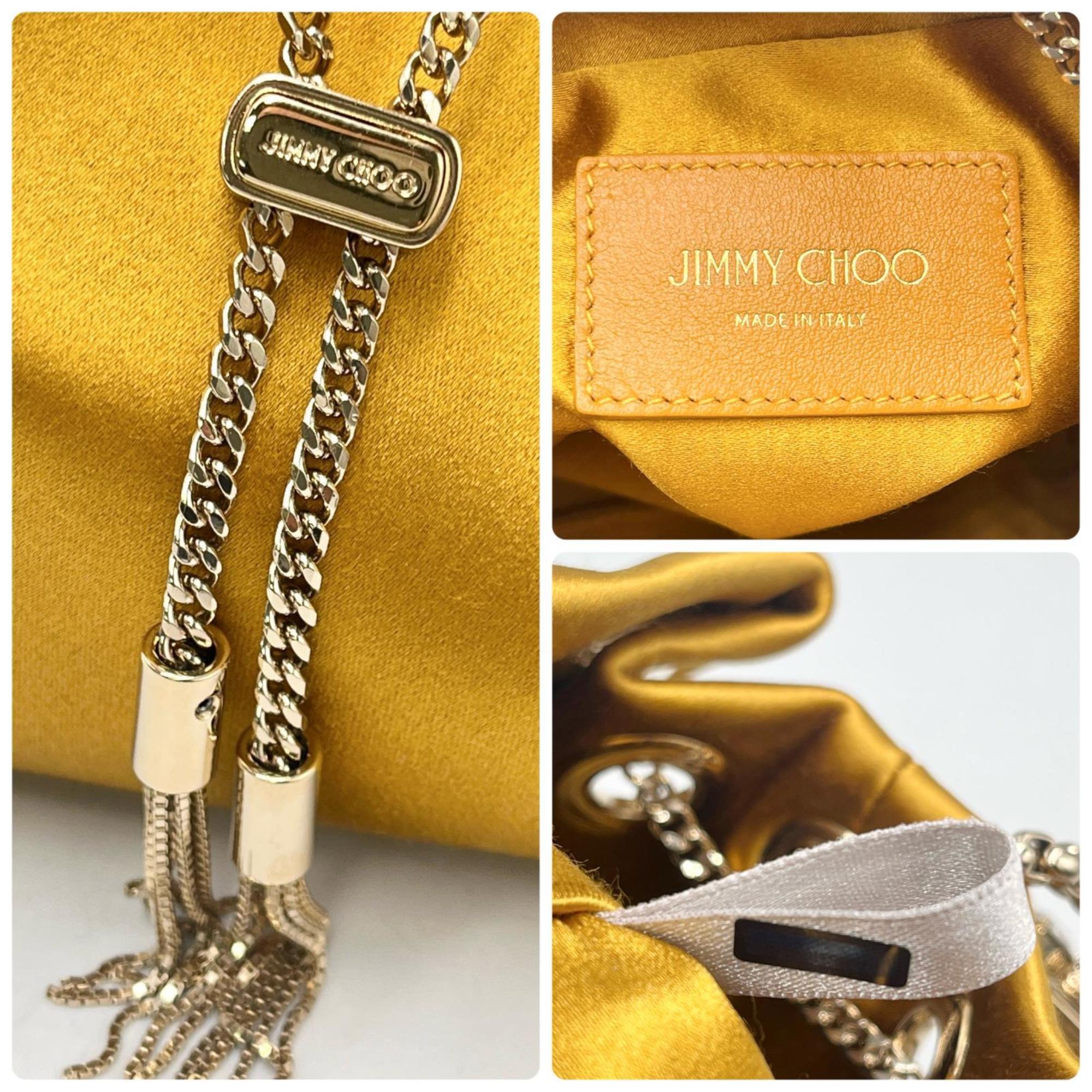 Jimmy Choo Yellow Satin Shoulder Bag (Pre-Owned)