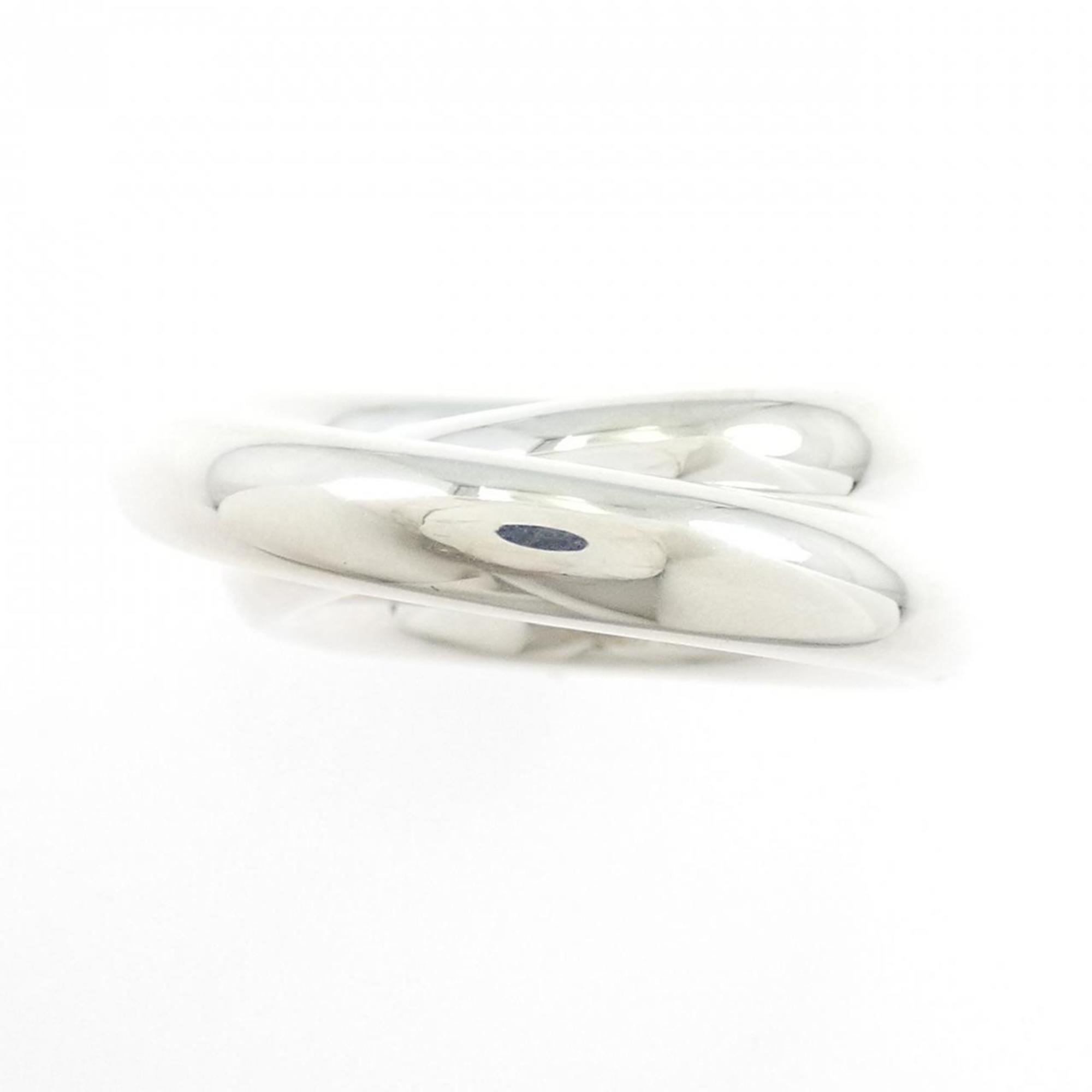 Hermes Silver Silver 925 Band Ring (Pre-Owned)