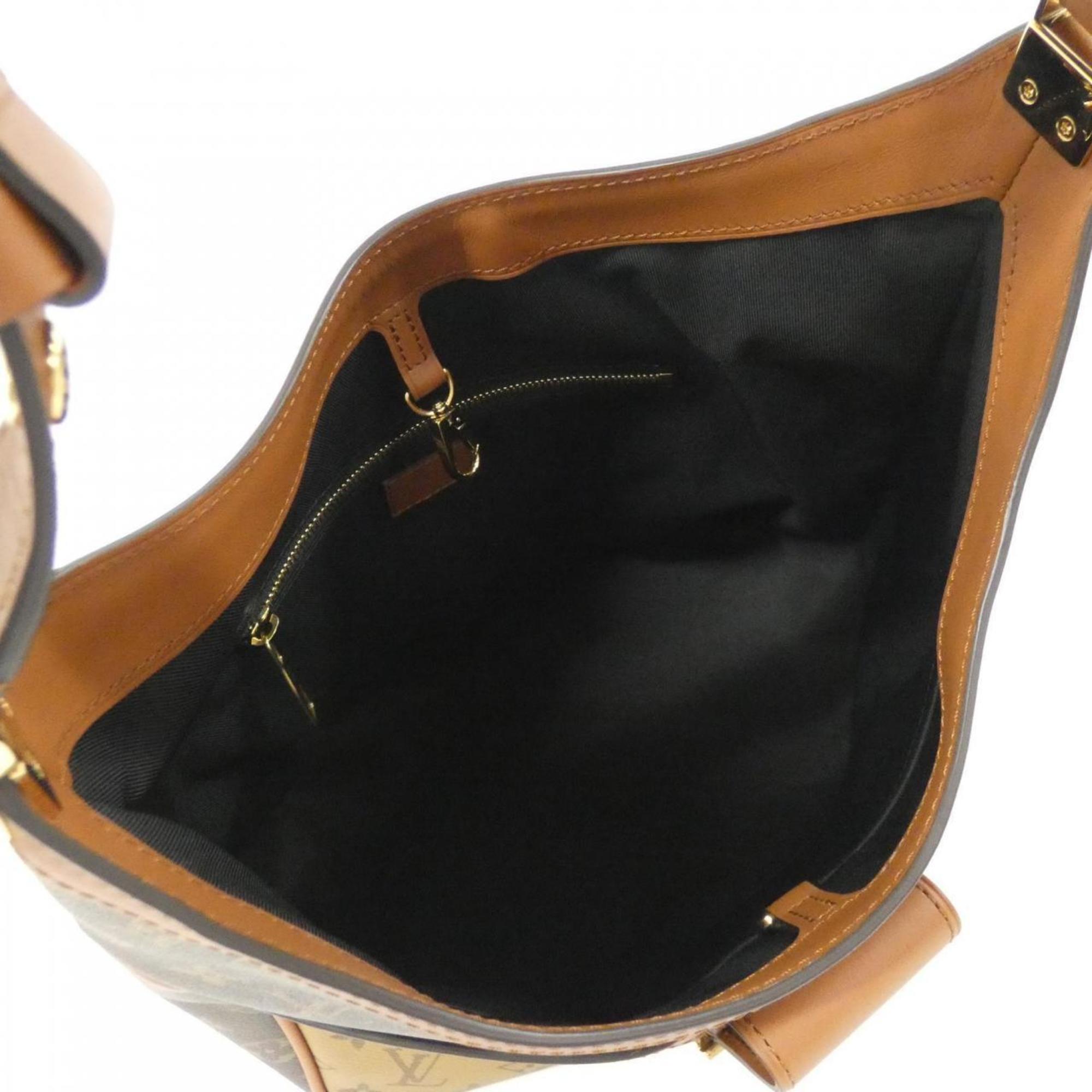 Louis Vuitton Monogram Marron Coated Canvas Shoulder Bag (Pre-Owned)