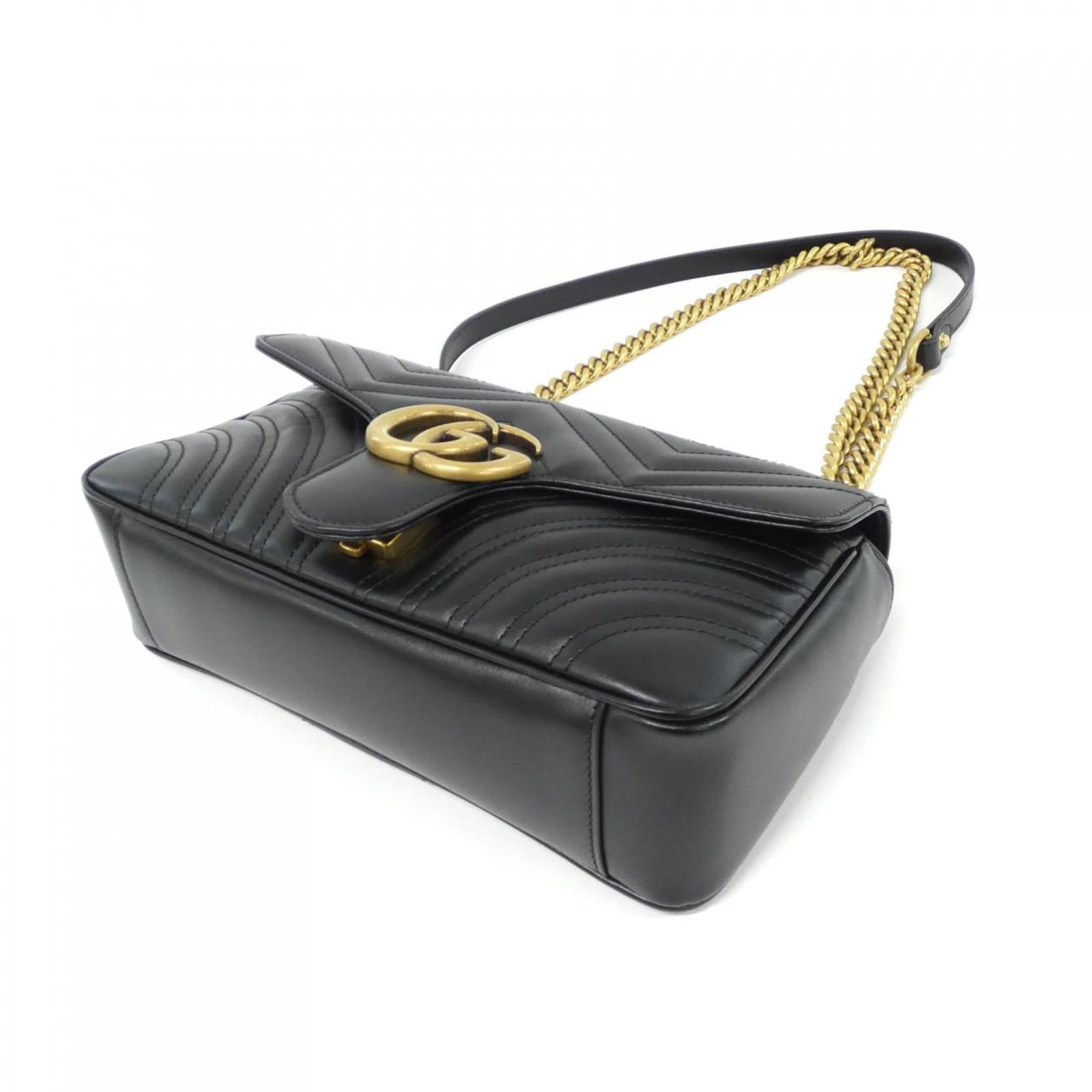 Gucci Black Quilting Leather Shoulder Bag (Pre-Owned)