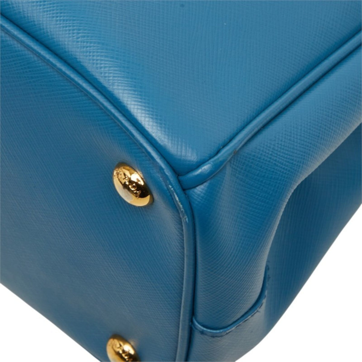 Prada Blue Leather Handbag Shoulder Bag (Pre-Owned)