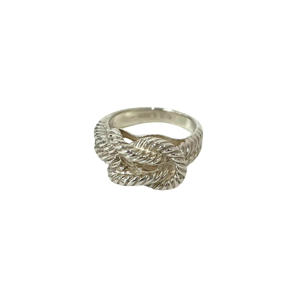 Hermes Silver Silver 925 Band Ring (Pre-Owned)