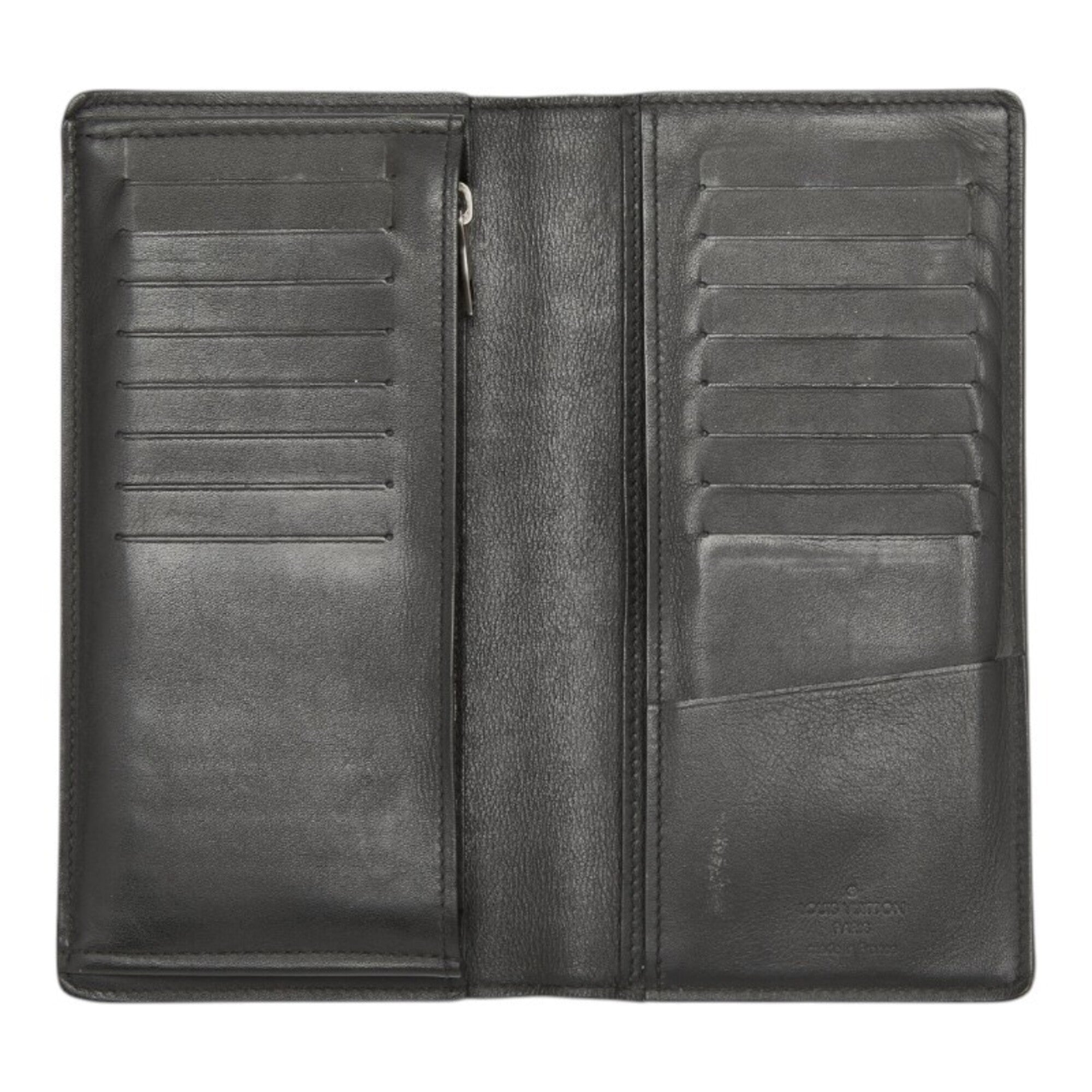Louis Vuitton Black Onyx Leather Long Wallet (Bi-Fold) (Pre-Owned)
