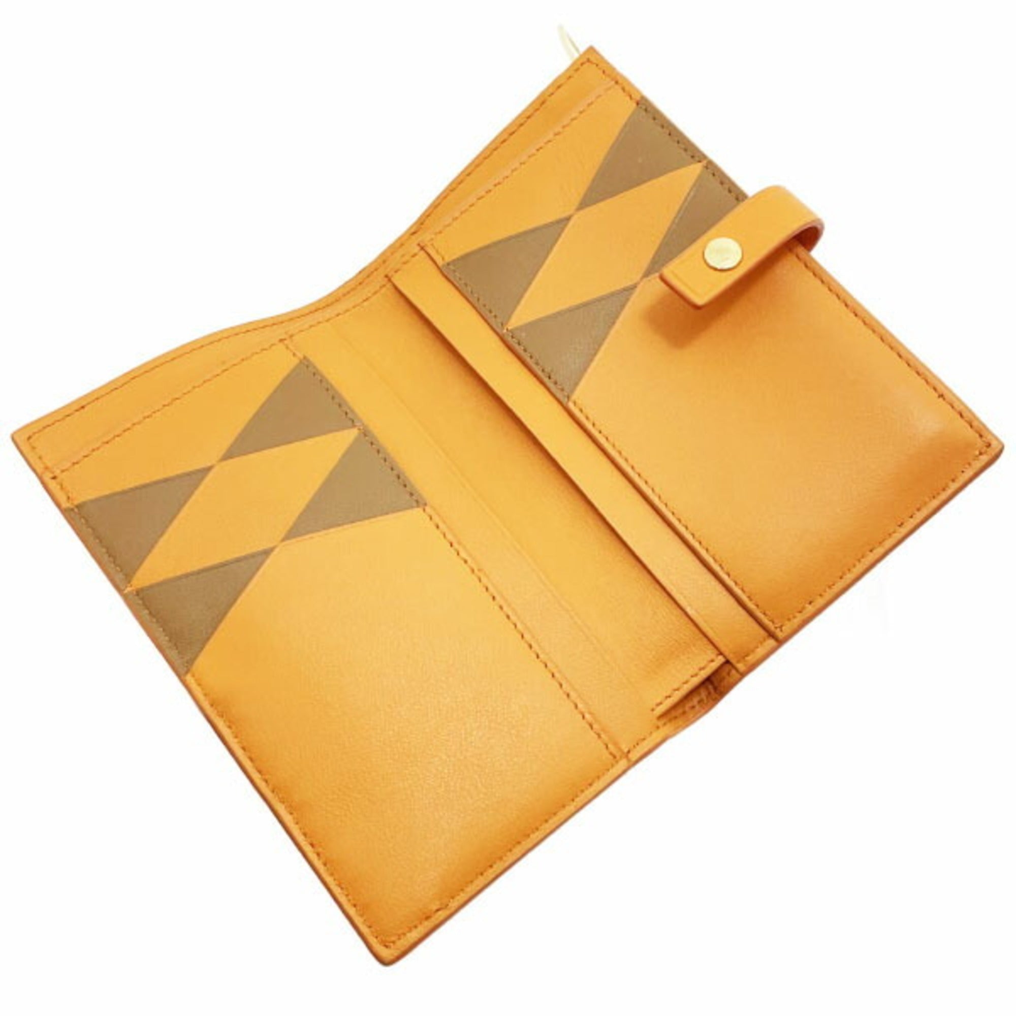 Bottega Veneta Light Brown Orange Leather Wallet (Bi-Fold) (Pre-Owned)