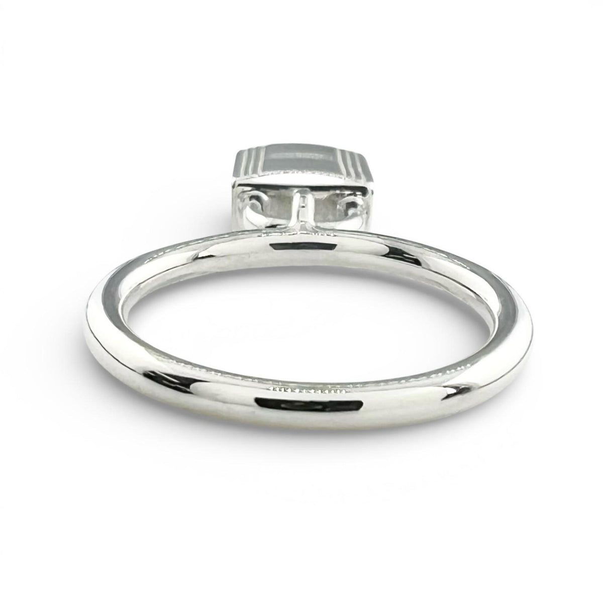 Hermes Silver Silver 925 Band Ring (Pre-Owned)