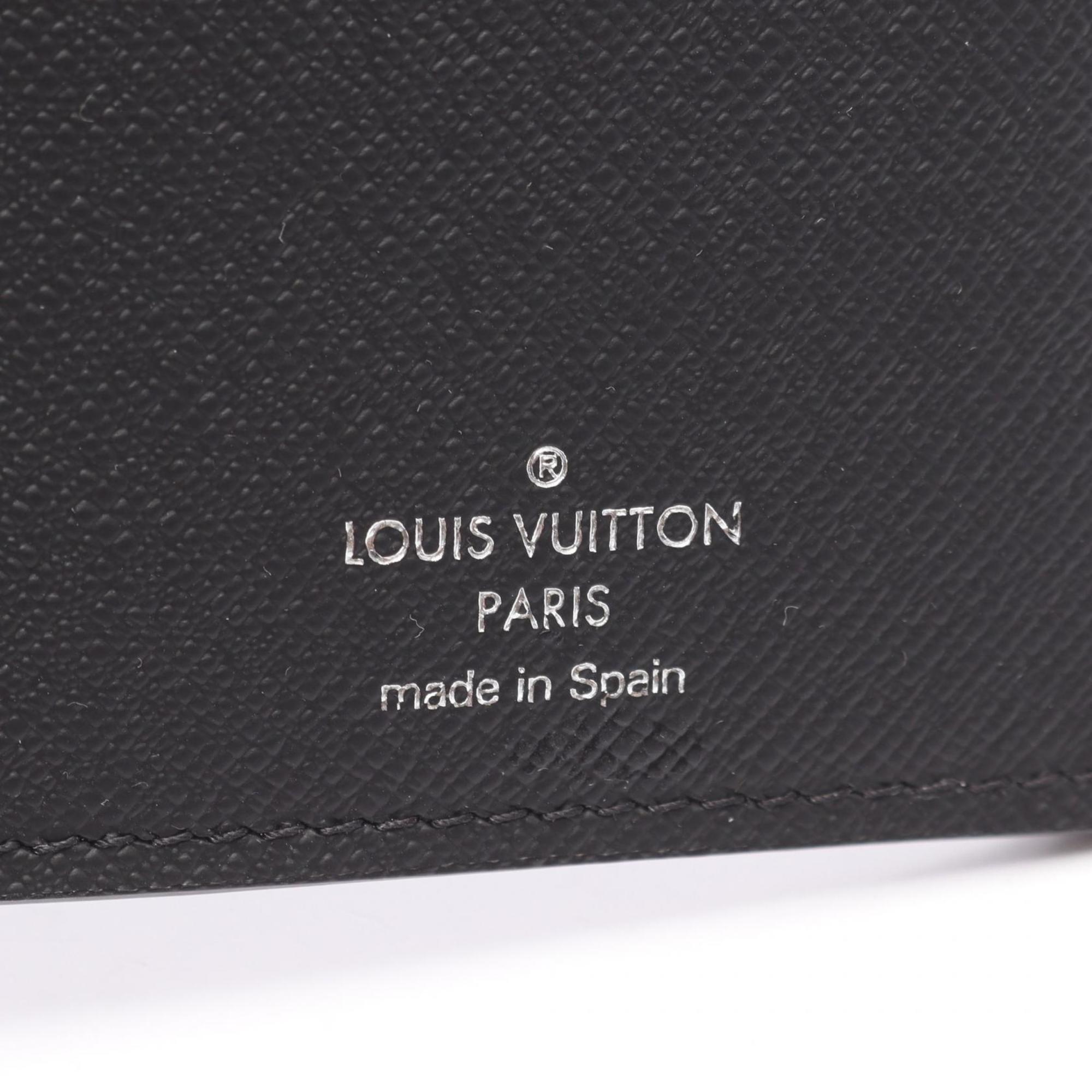 Louis Vuitton Black Damier Graphite Leather Pvc Long Wallet (Bi-Fold) (Pre-Owned)