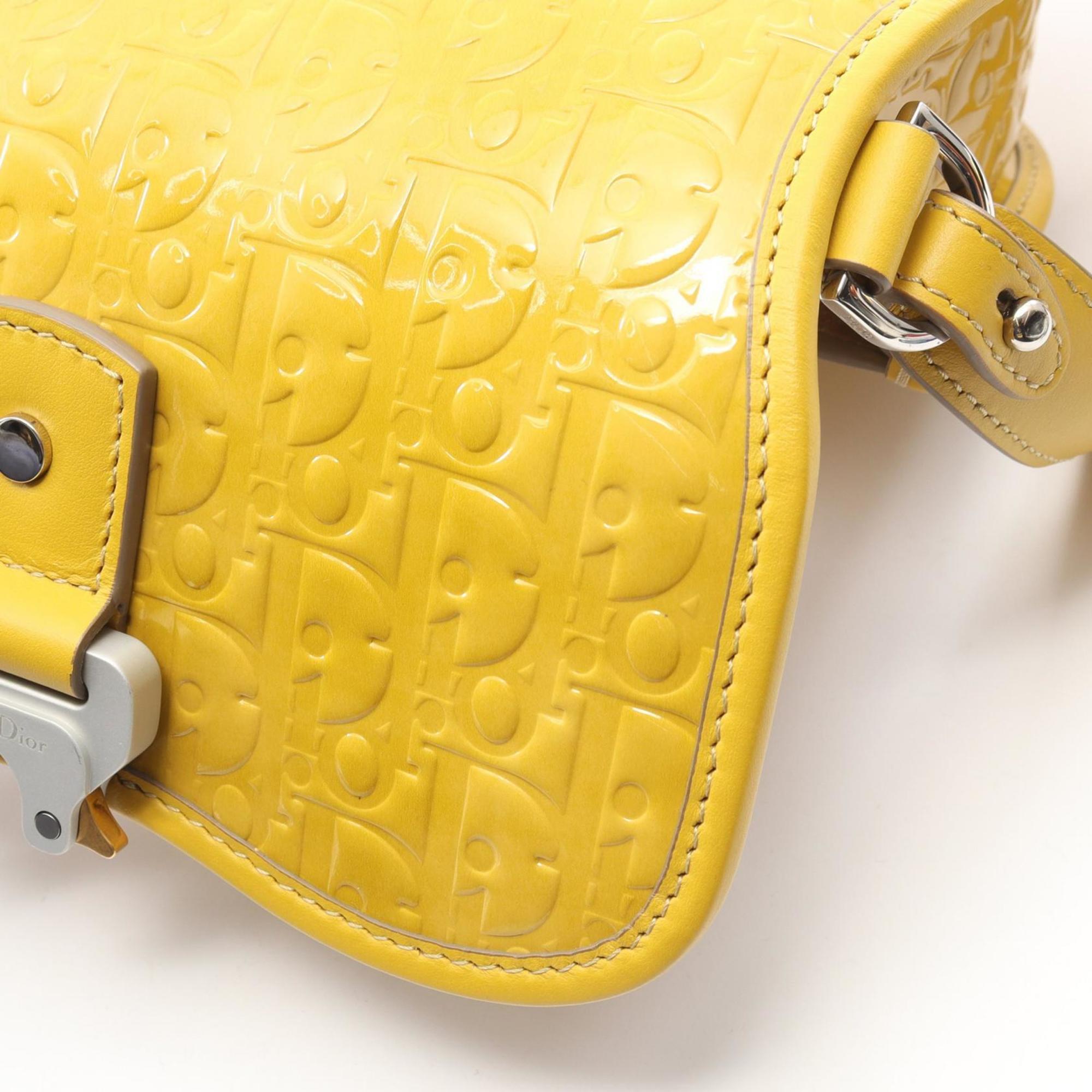 Christian Dior Yellow Patent Leather Shoulder Bag (Pre-Owned)