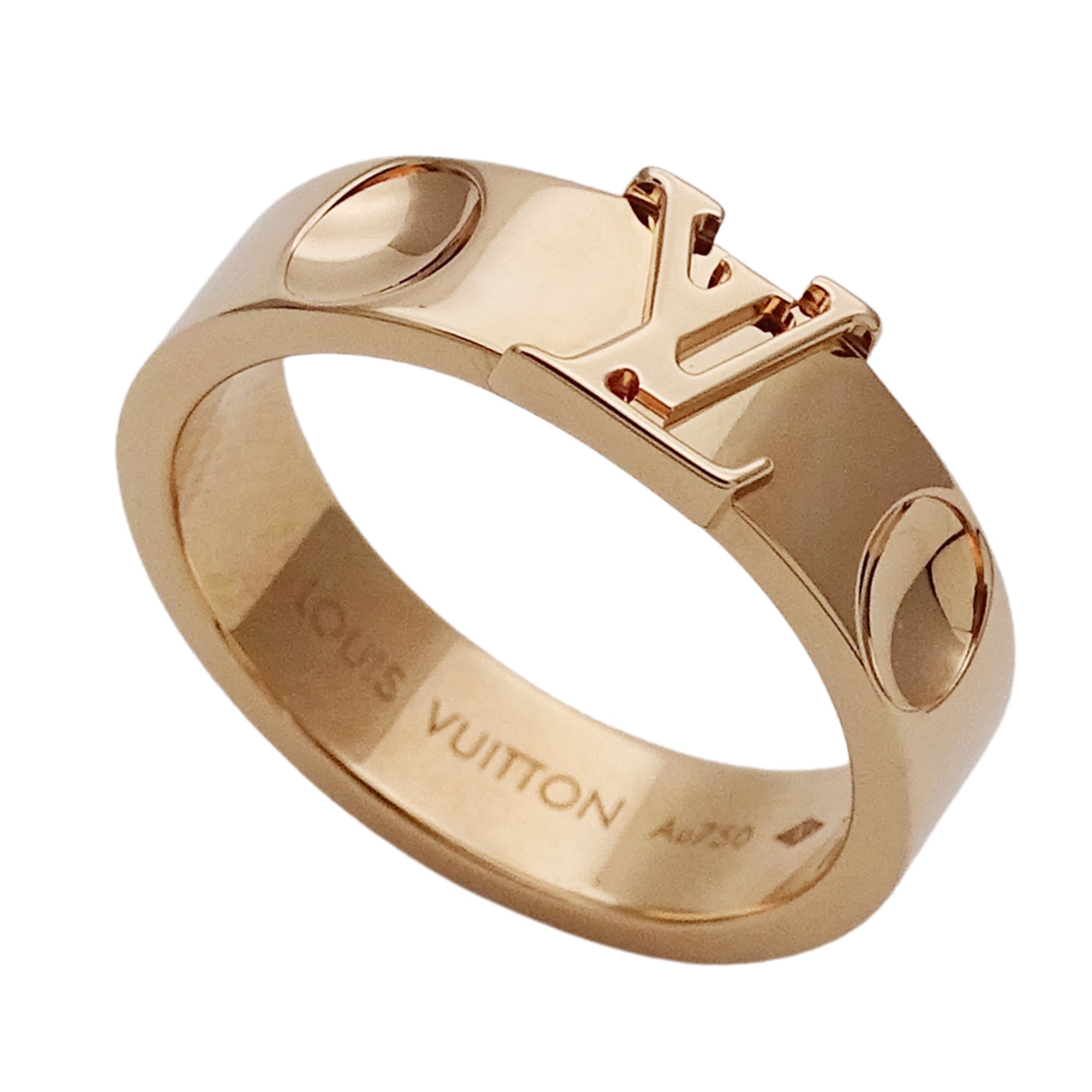 Louis Vuitton Pink Gold Pink Gold (18K) Band Ring (Pre-Owned)