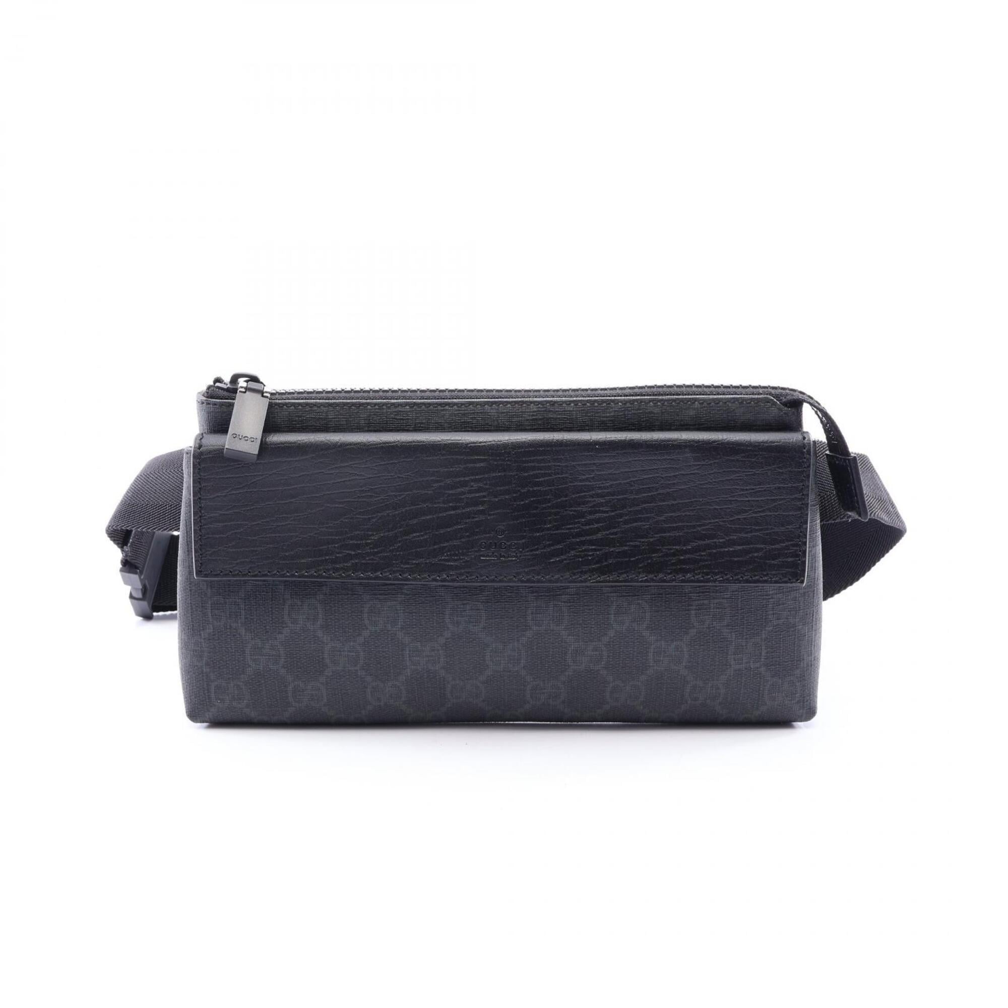 Gucci Black Pvc Leather Fanny Pack Handbag (Pre-Owned)