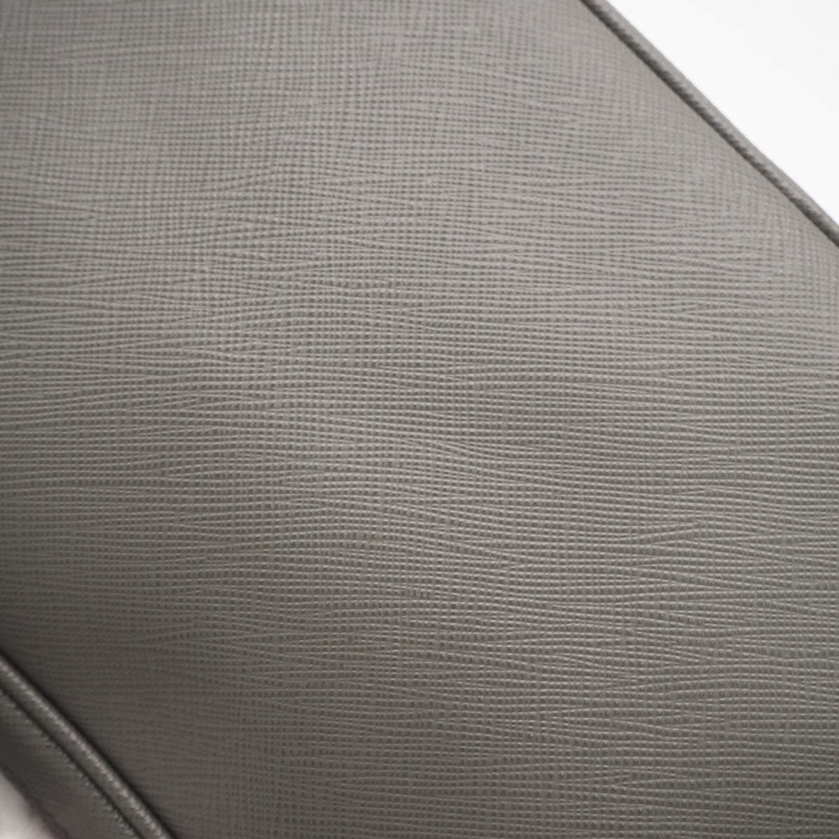 Prada Saffiano Gray Saffiano Shoulder Bag (Pre-Owned)