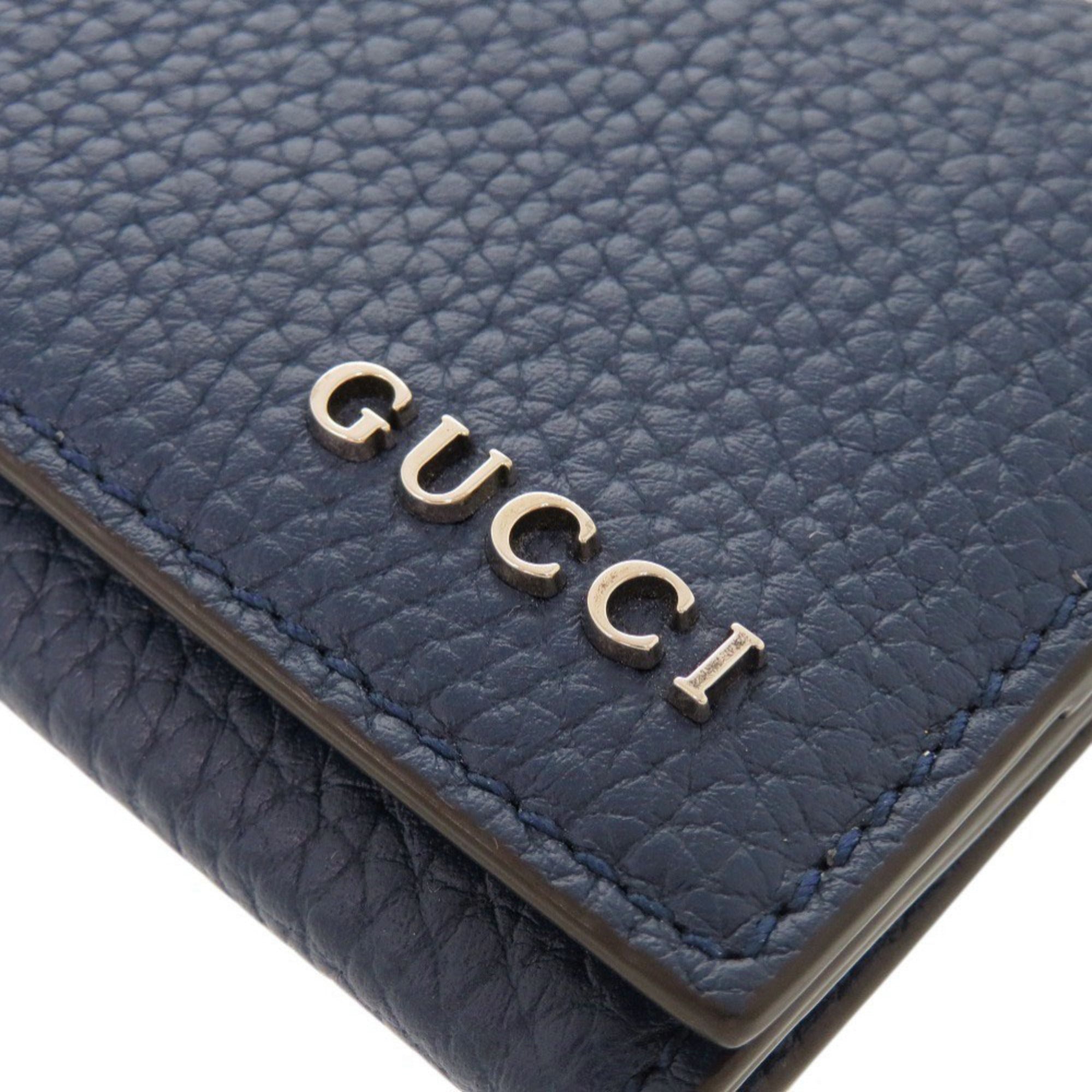 Gucci Blue Leather Coin Purse/Coin Case (Pre-Owned)
