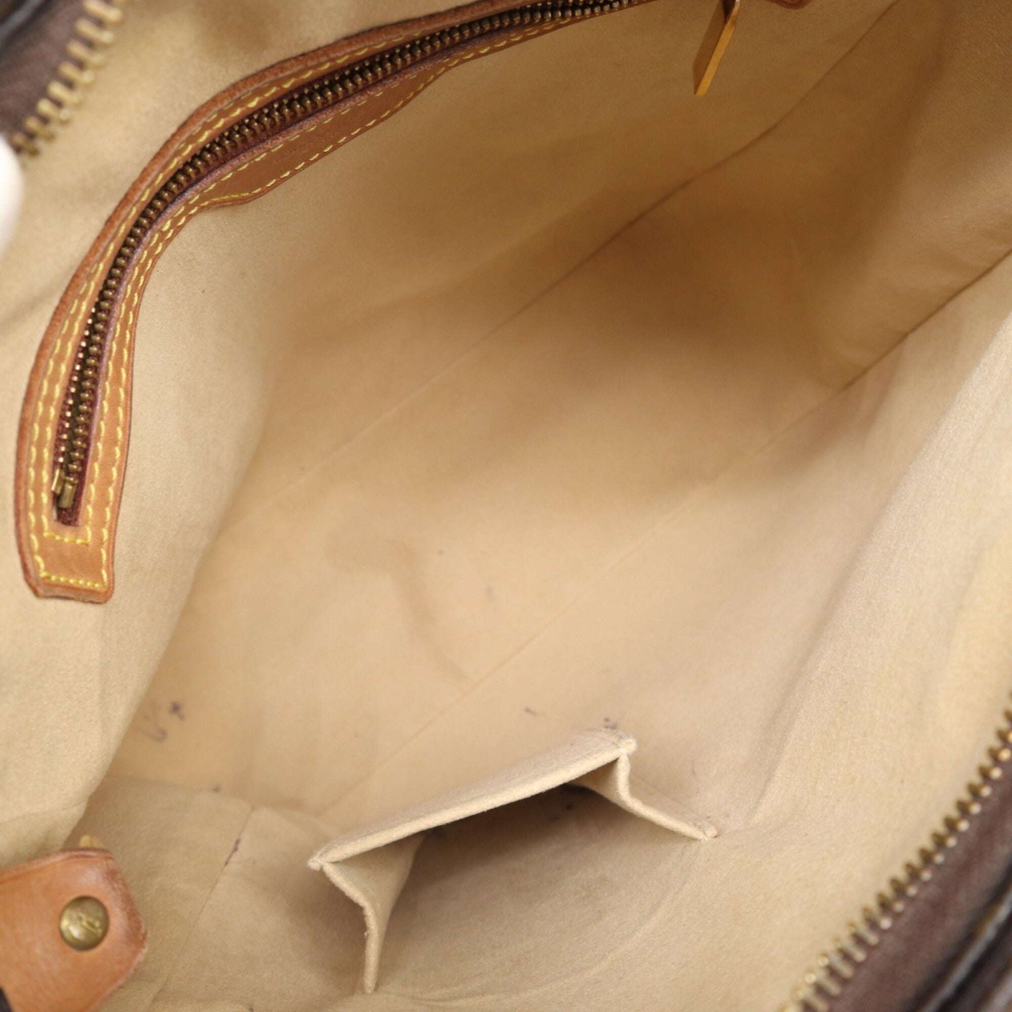 Louis Vuitton Beige Brown Galle Monogram Coated Canvas Leather Handbag (Pre-Owned)