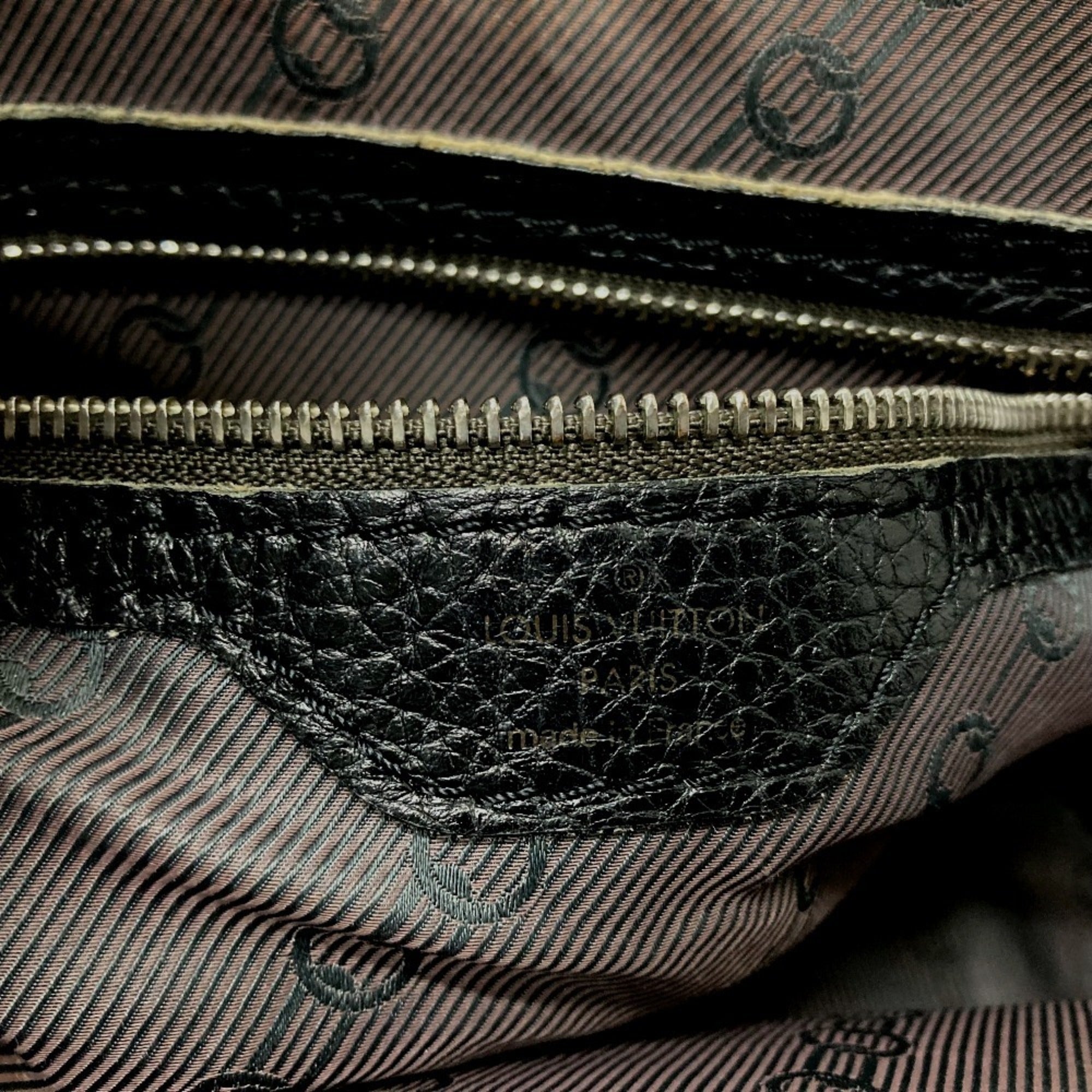 Louis Vuitton Black Noir Leather Tote Bag (Pre-Owned)