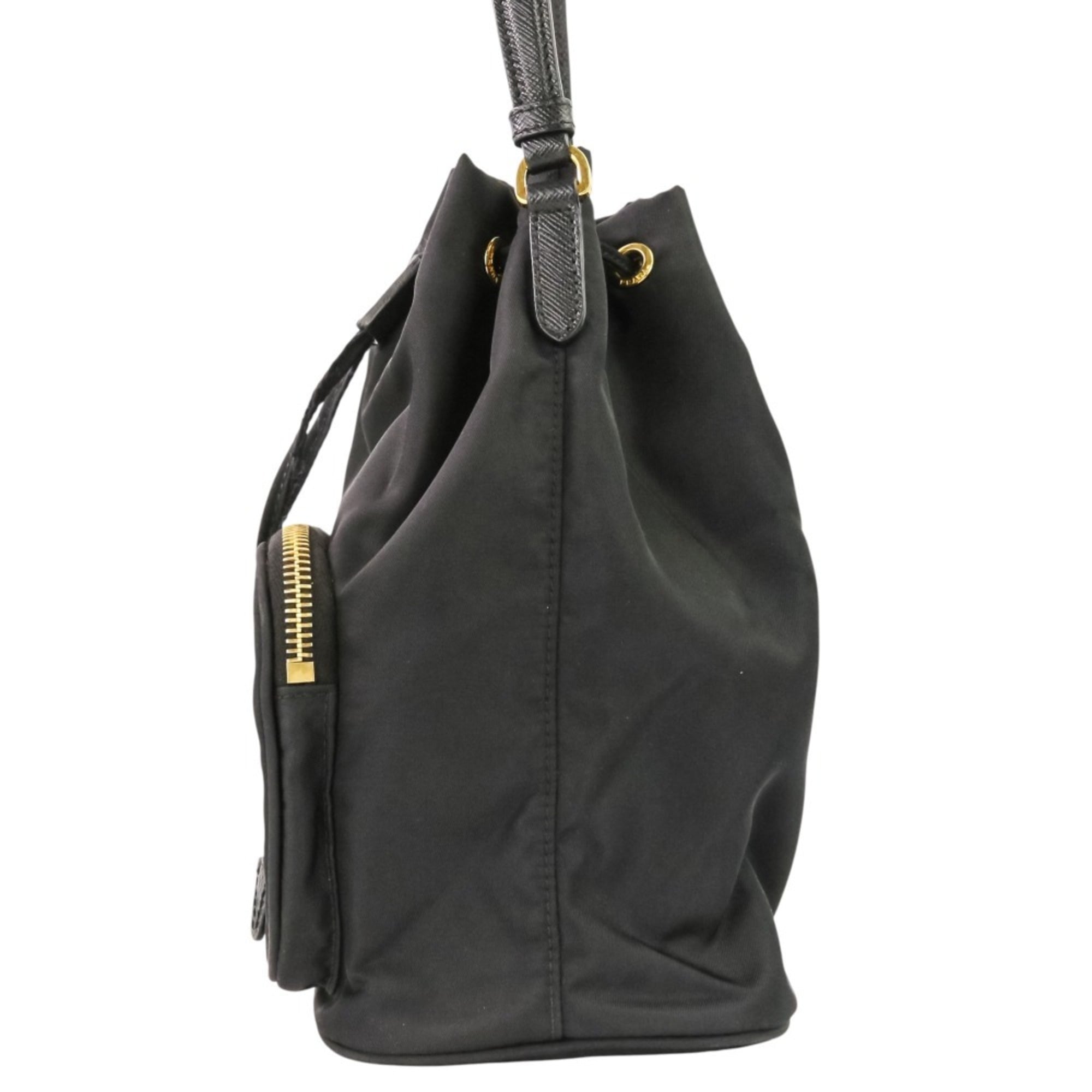 Prada Black Nylon Handbag Shoulder Bag (Pre-Owned)