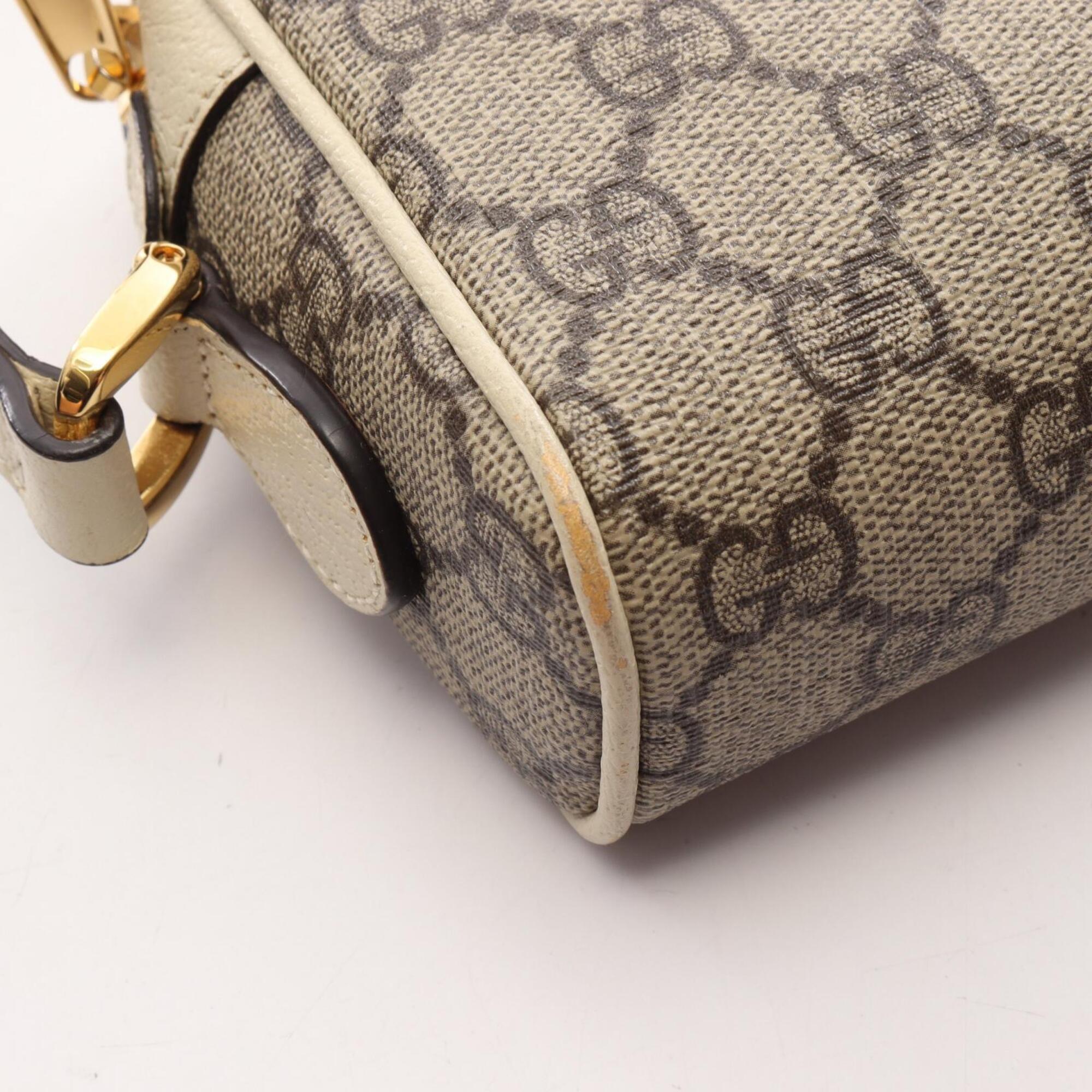 Gucci Beige Multi-Color Pvc Leather Handbag Shoulder Bag (Pre-Owned)