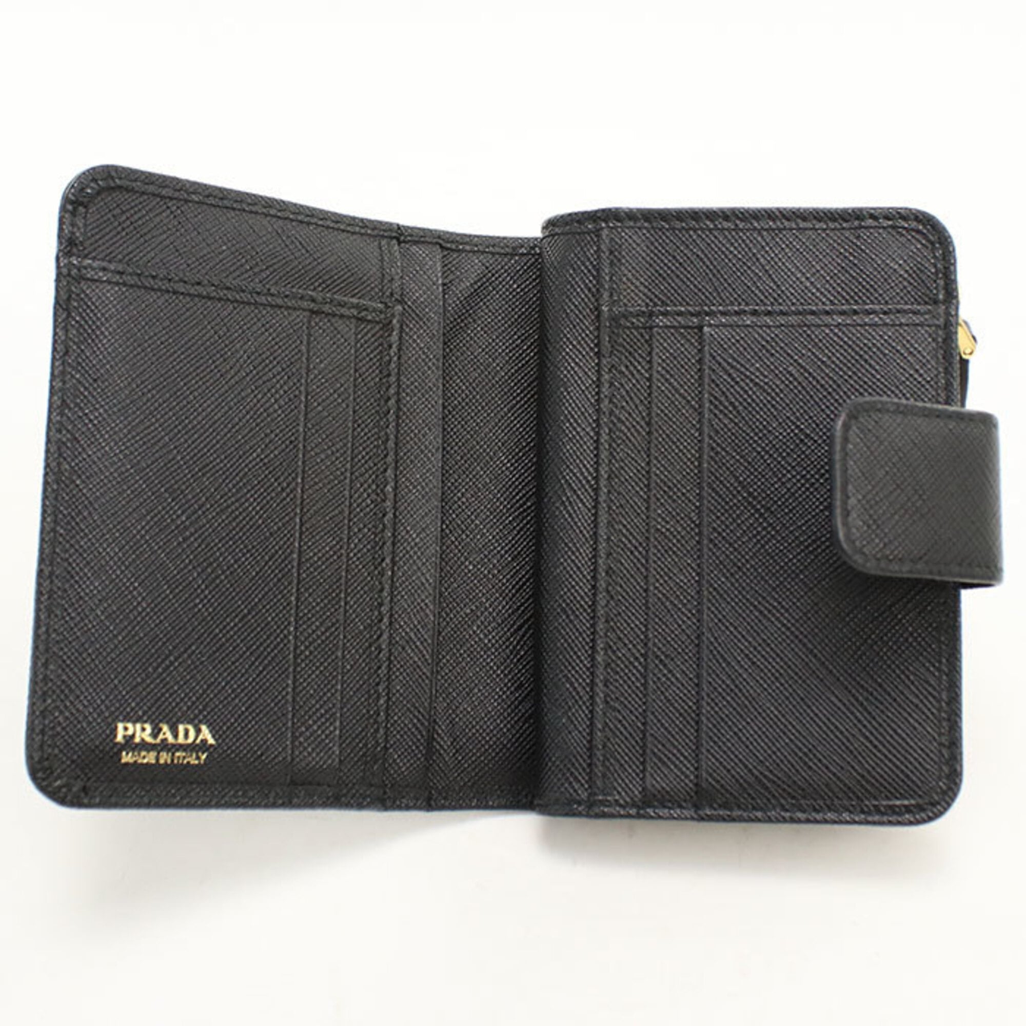 Prada Black Leather Wallet (Bi-Fold) (Pre-Owned)