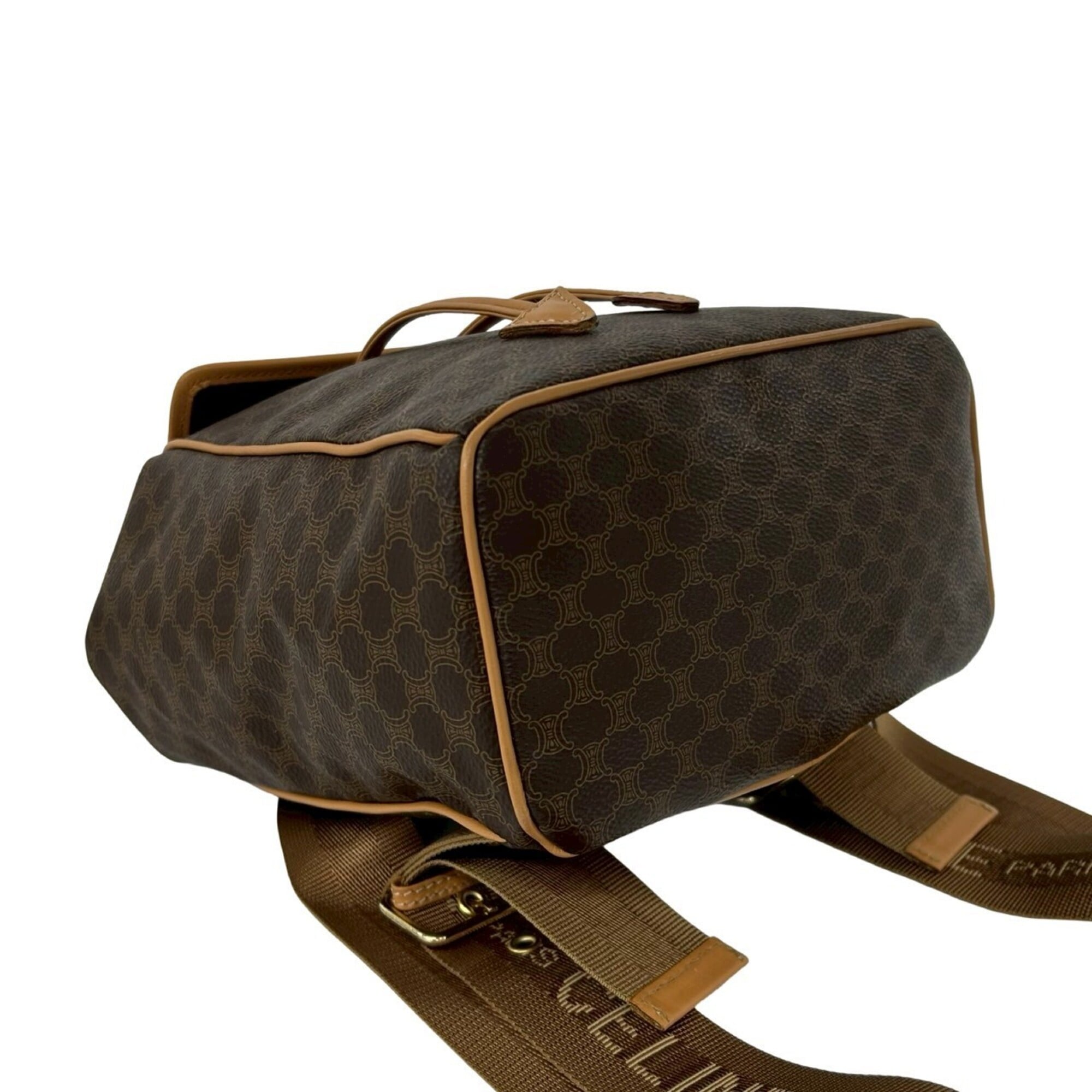 Celine Brown Leather Pvc Backpack (Pre-Owned)