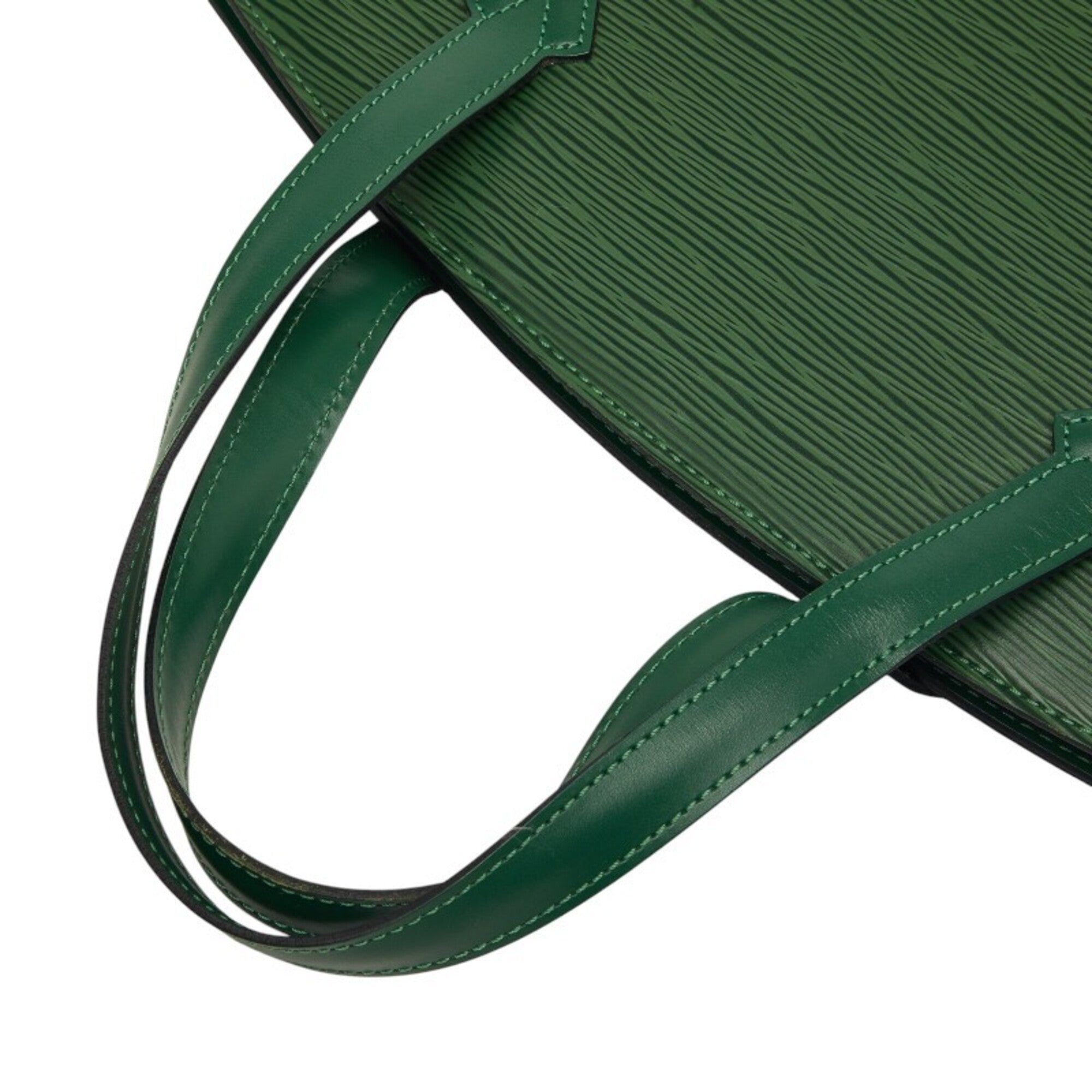 Louis Vuitton Borneo Green Leather Handbag (Pre-Owned)