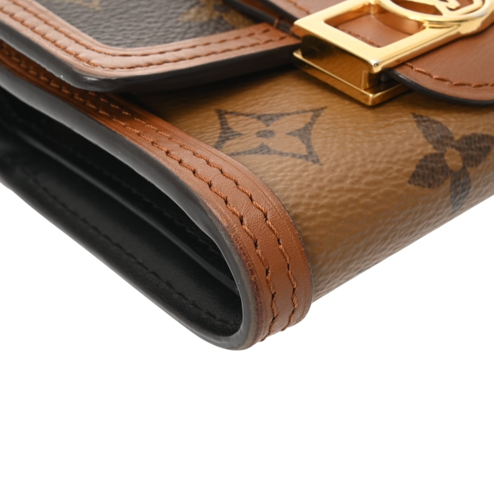 Louis Vuitton Brown Monogram Wallet (Tri-Fold) (Pre-Owned)