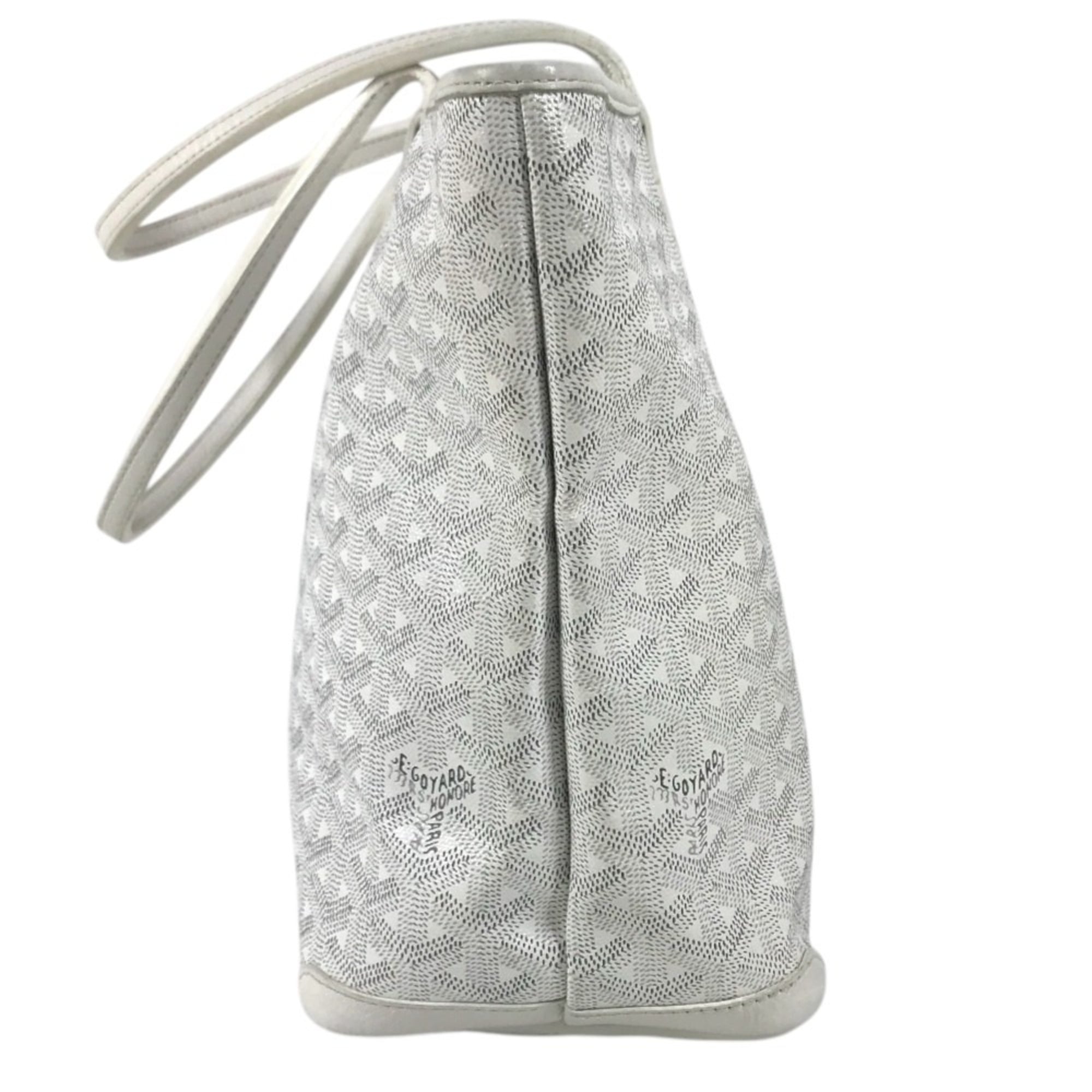 Goyard White Pvc Leather Shoulder Bag Tote Bag (Pre-Owned)