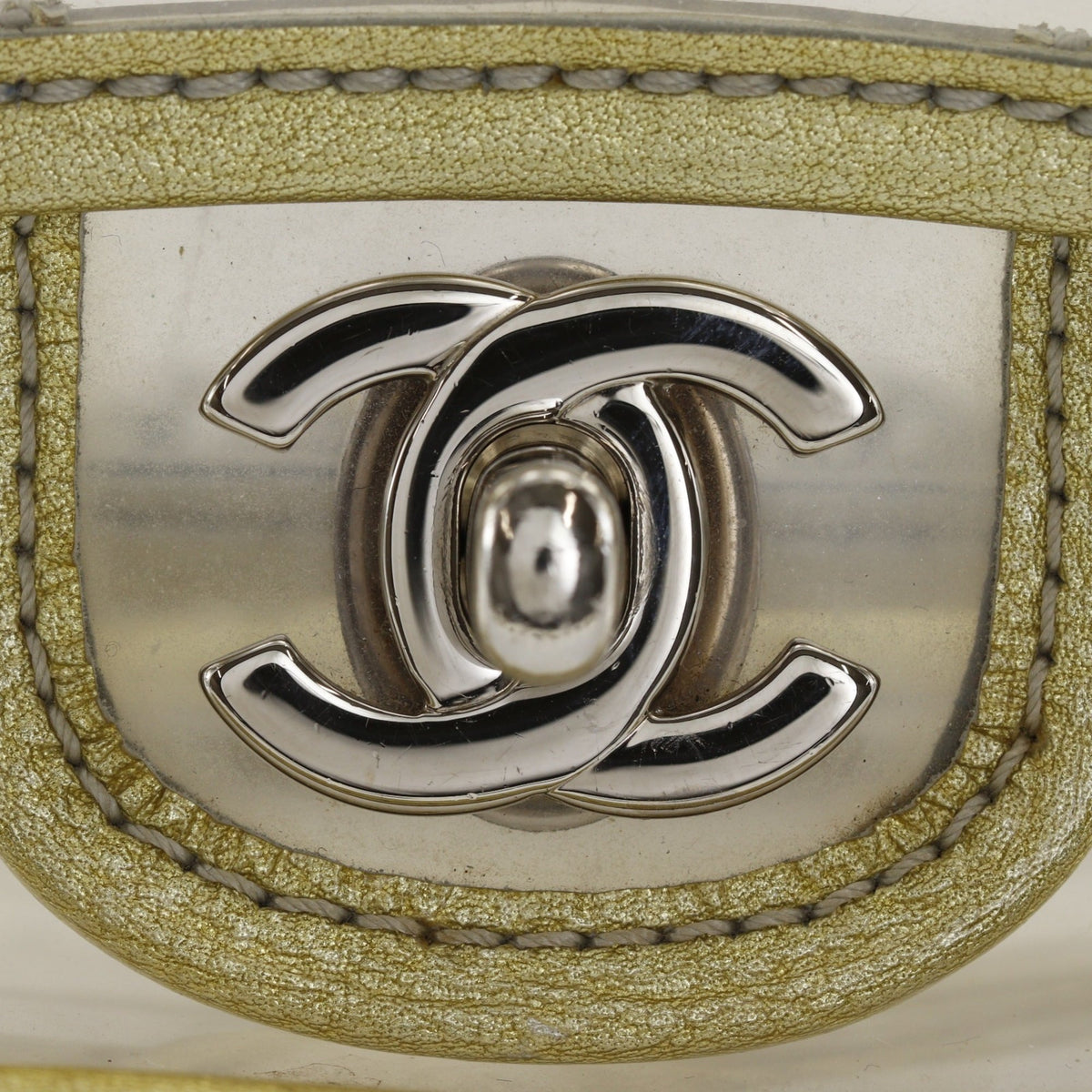 Chanel Clear Gold Vinyl Shoulder Bag (Pre-Owned)