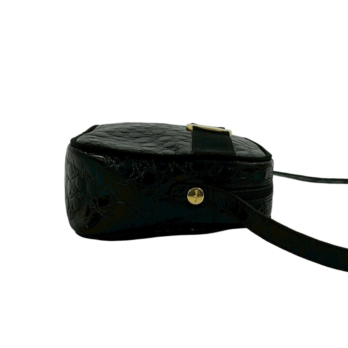 Salvatore Ferragamo Black Leather Pochette Shoulder Bag (Pre-Owned)